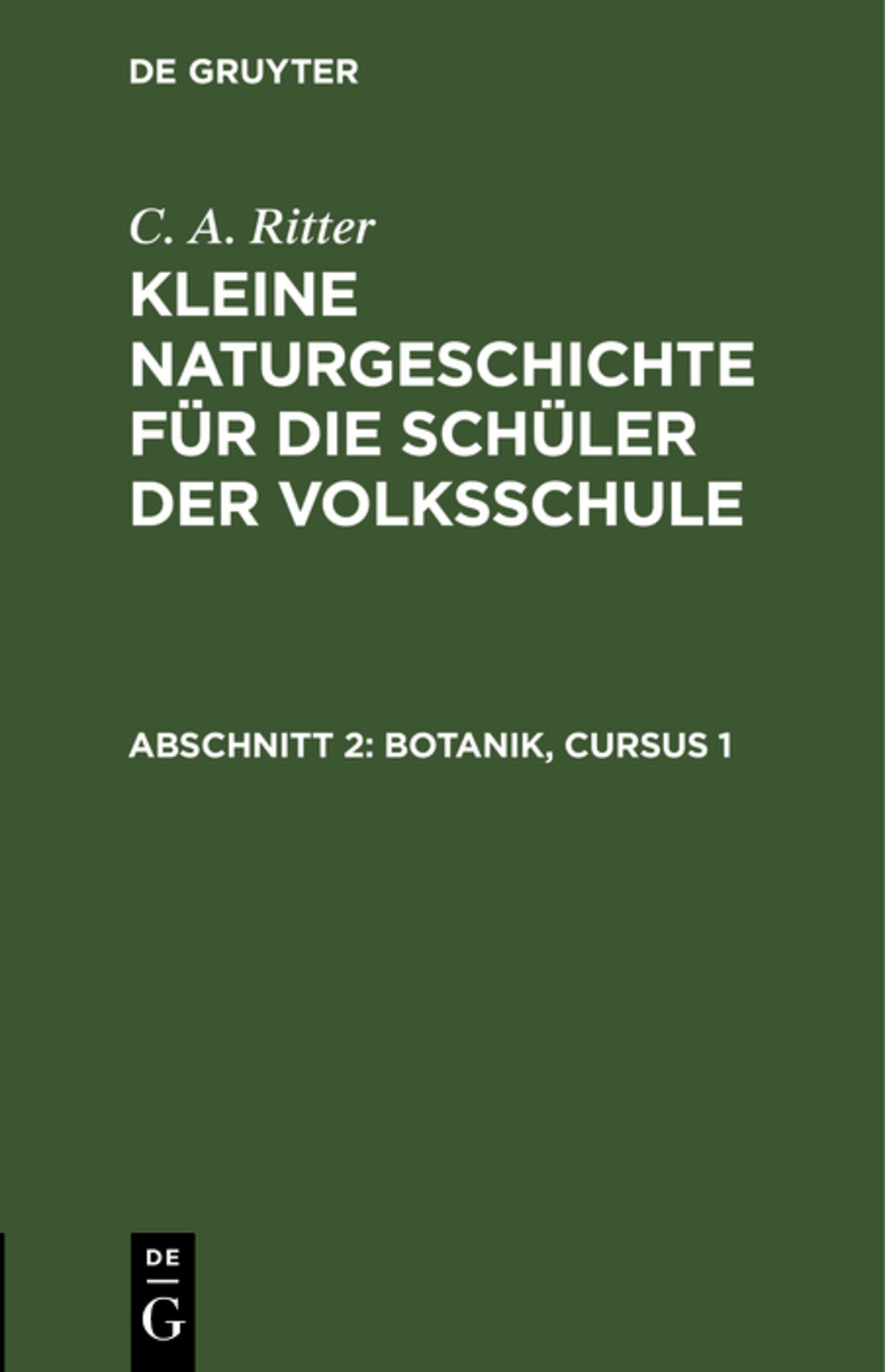 Botanik, Cursus 1
