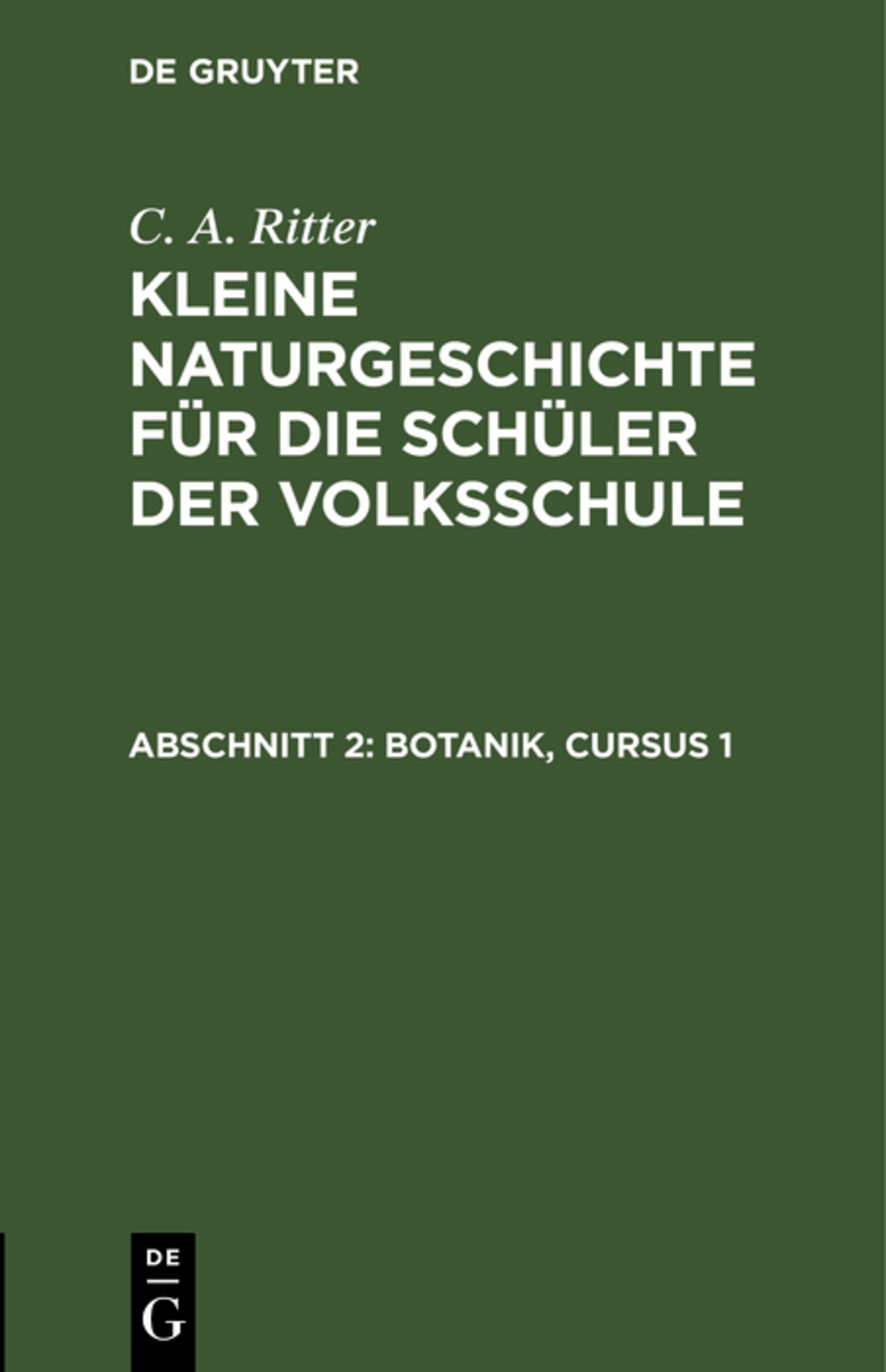 Botanik, Cursus 1