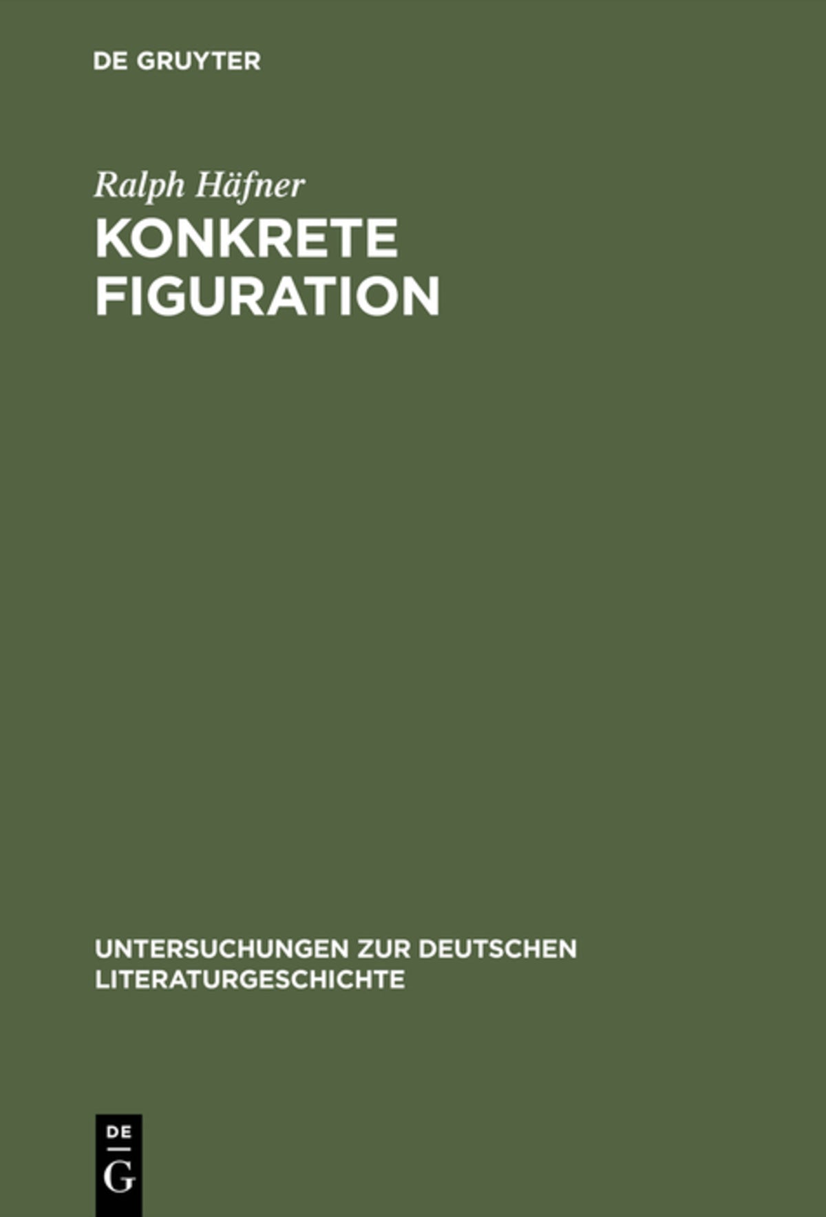 Cover image for Konkrete Figuration ISBN 9783484321113