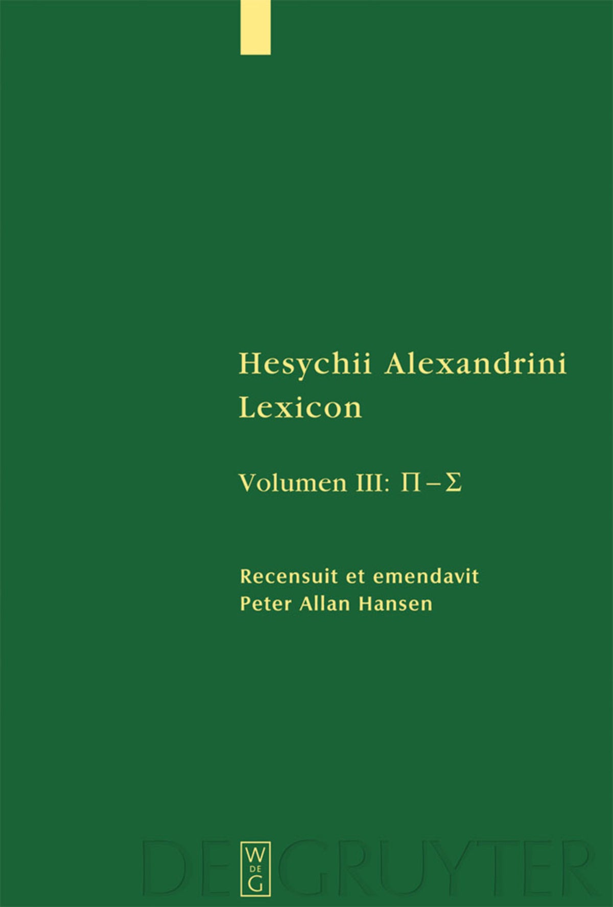 Cover image for [Pi – Sigma] ISBN 9783110178524