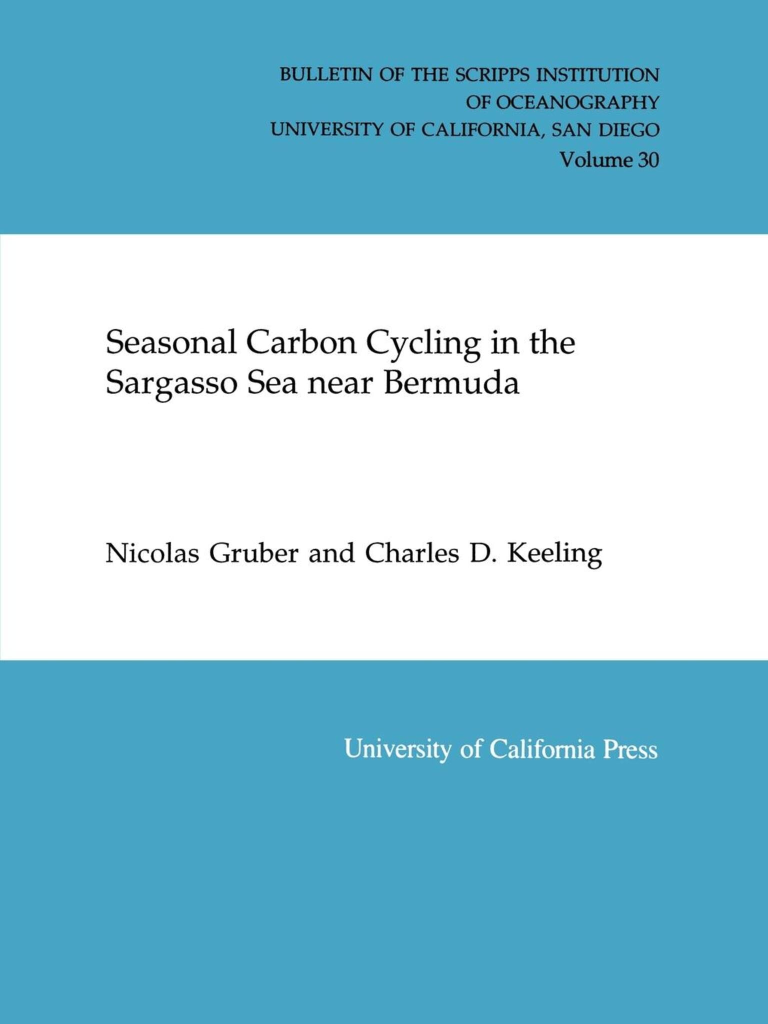 Cover image for Seasonal Carbon Cycling in the Sargasso Sea Near Bermuda ISBN 9780520915961