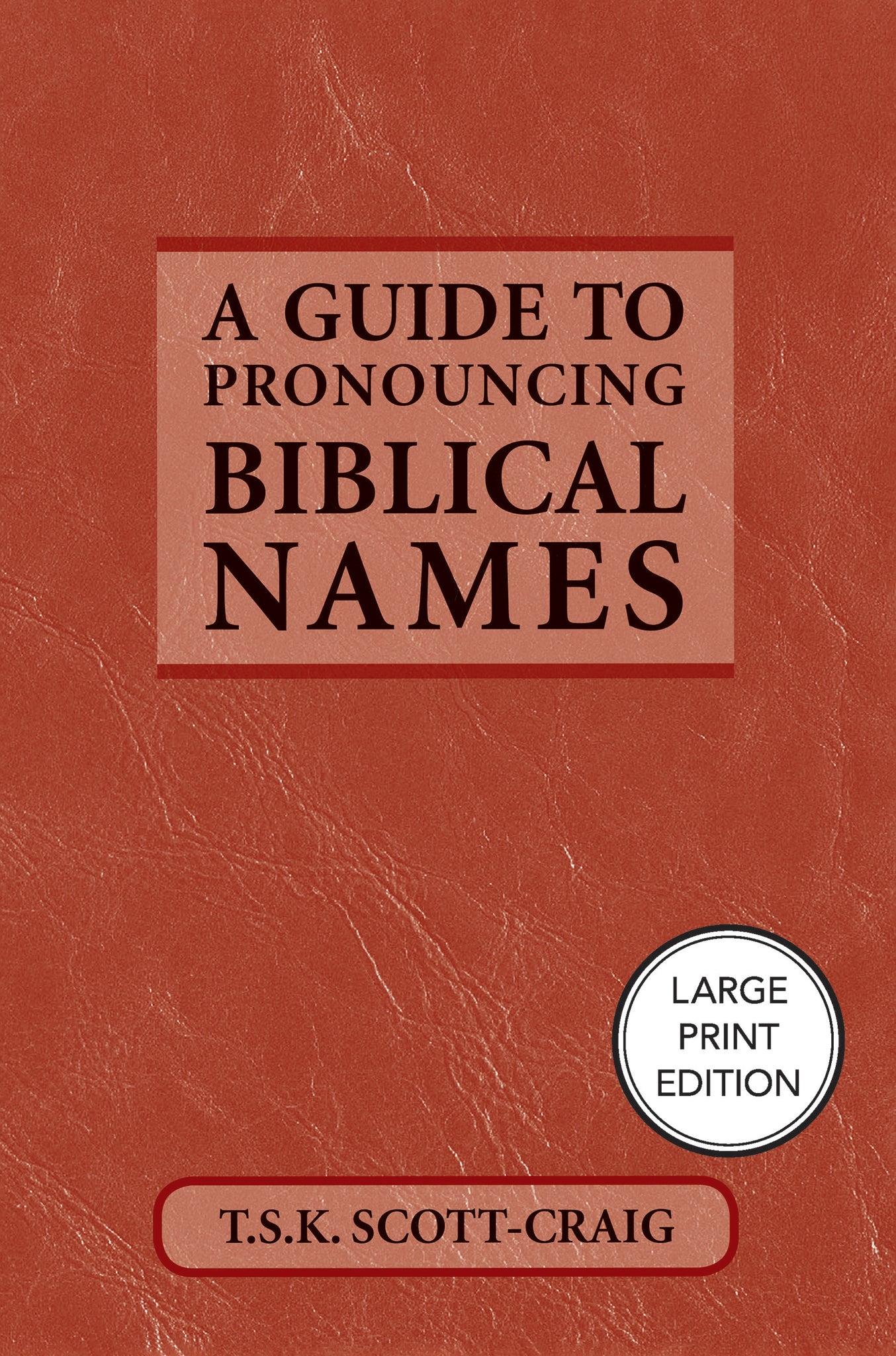 A Guide to Pronouncing Biblical Names (Large Print Edition)