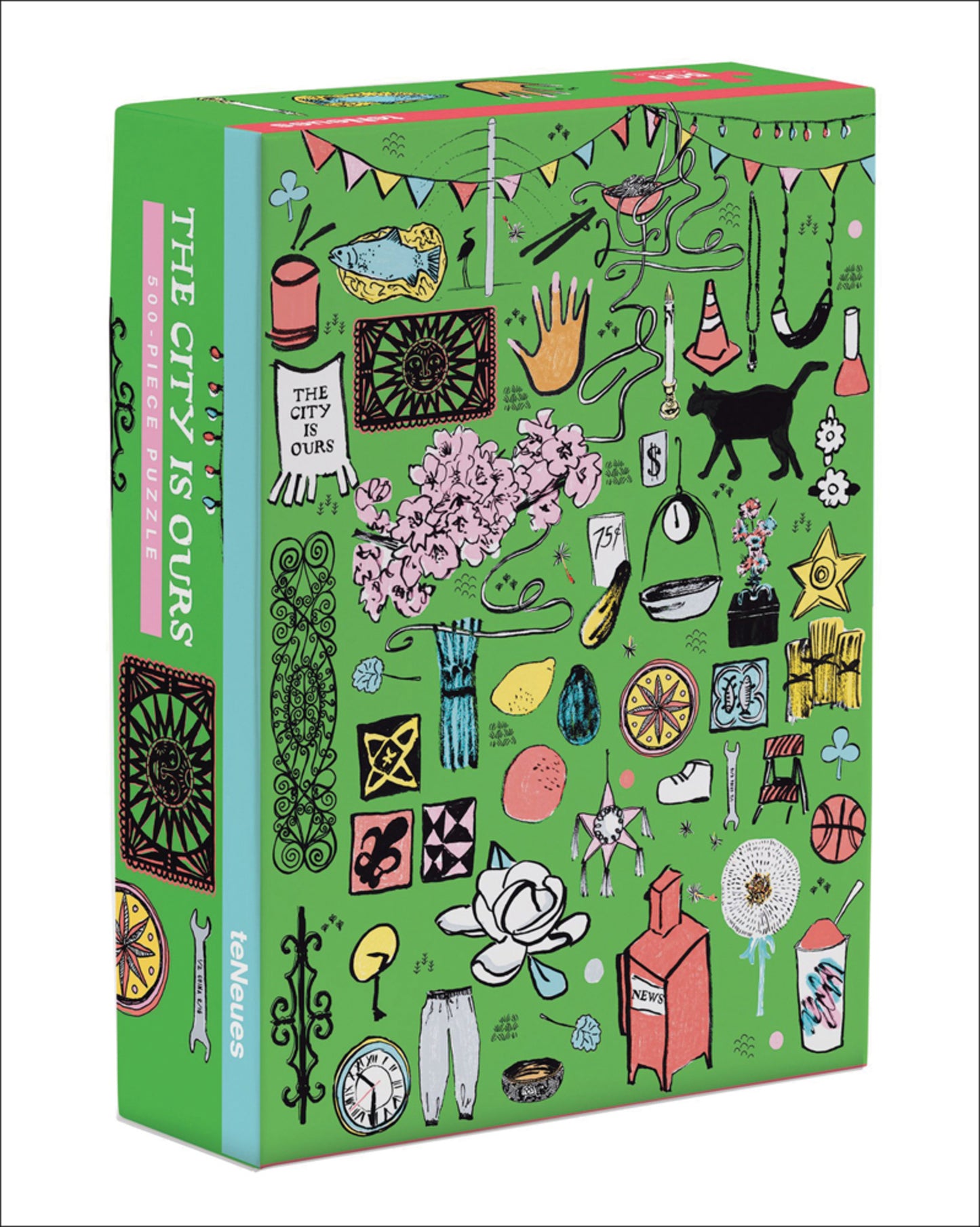 teNeues - Puzzle: City is Ours, 500 Piece Puzzle, Full Color Artwork, Expertly Printed, Compact Box, 14 x 19" Puzzle, Fine Detailed Illustration, Color block Style