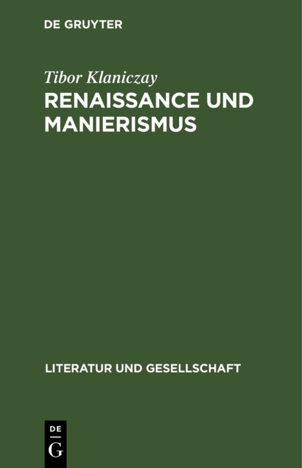Renaissance und Manierismus