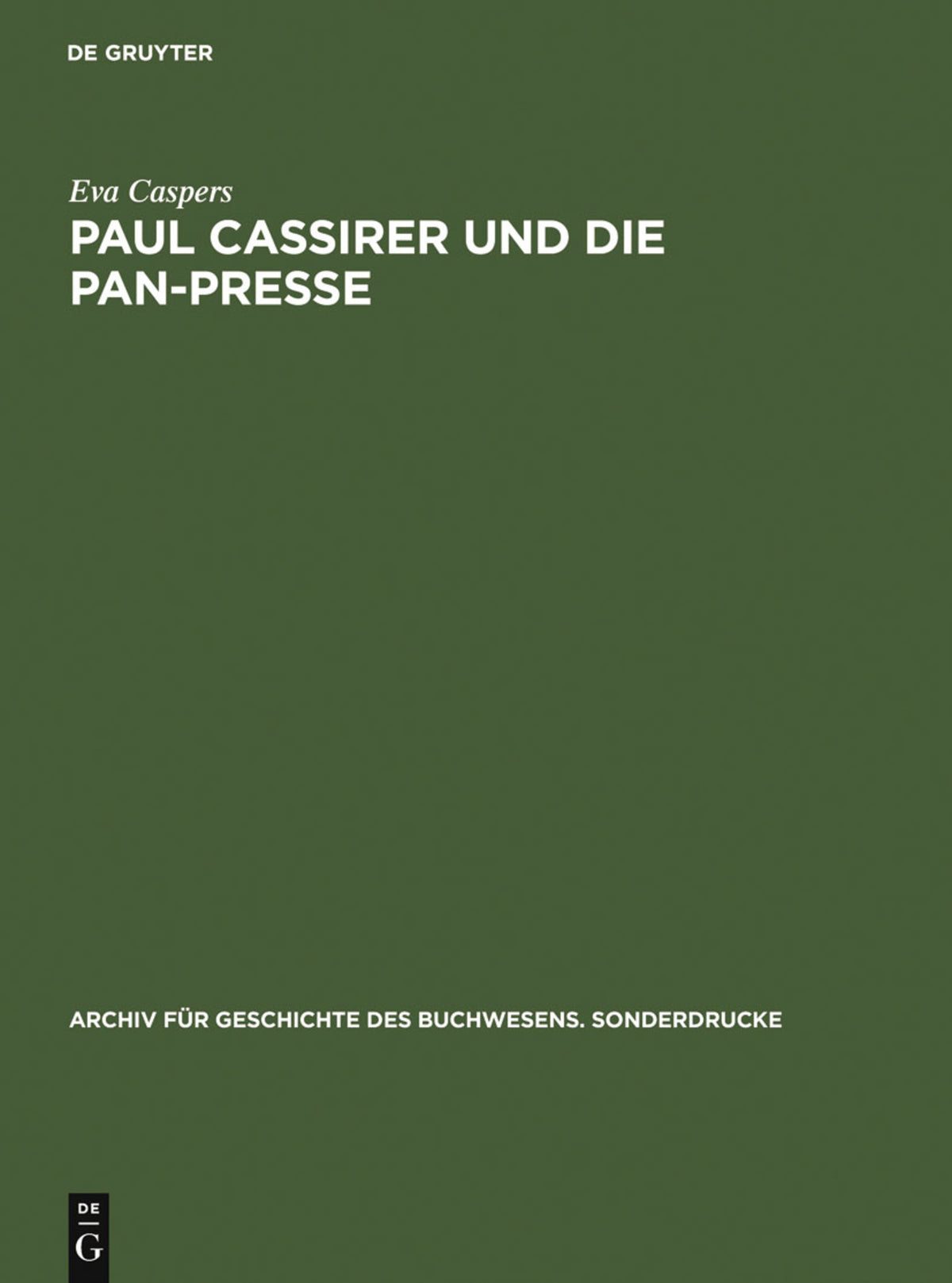 Paul Cassirer und die Pan-Presse