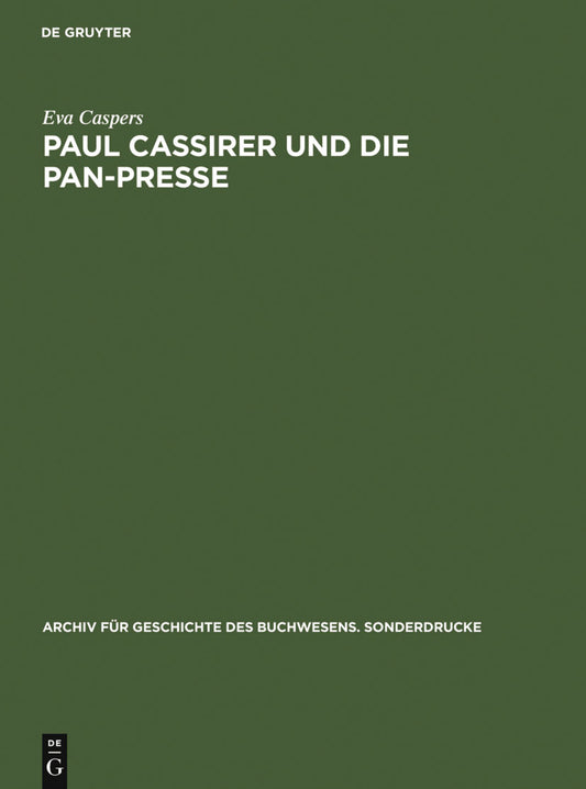 Paul Cassirer und die Pan-Presse