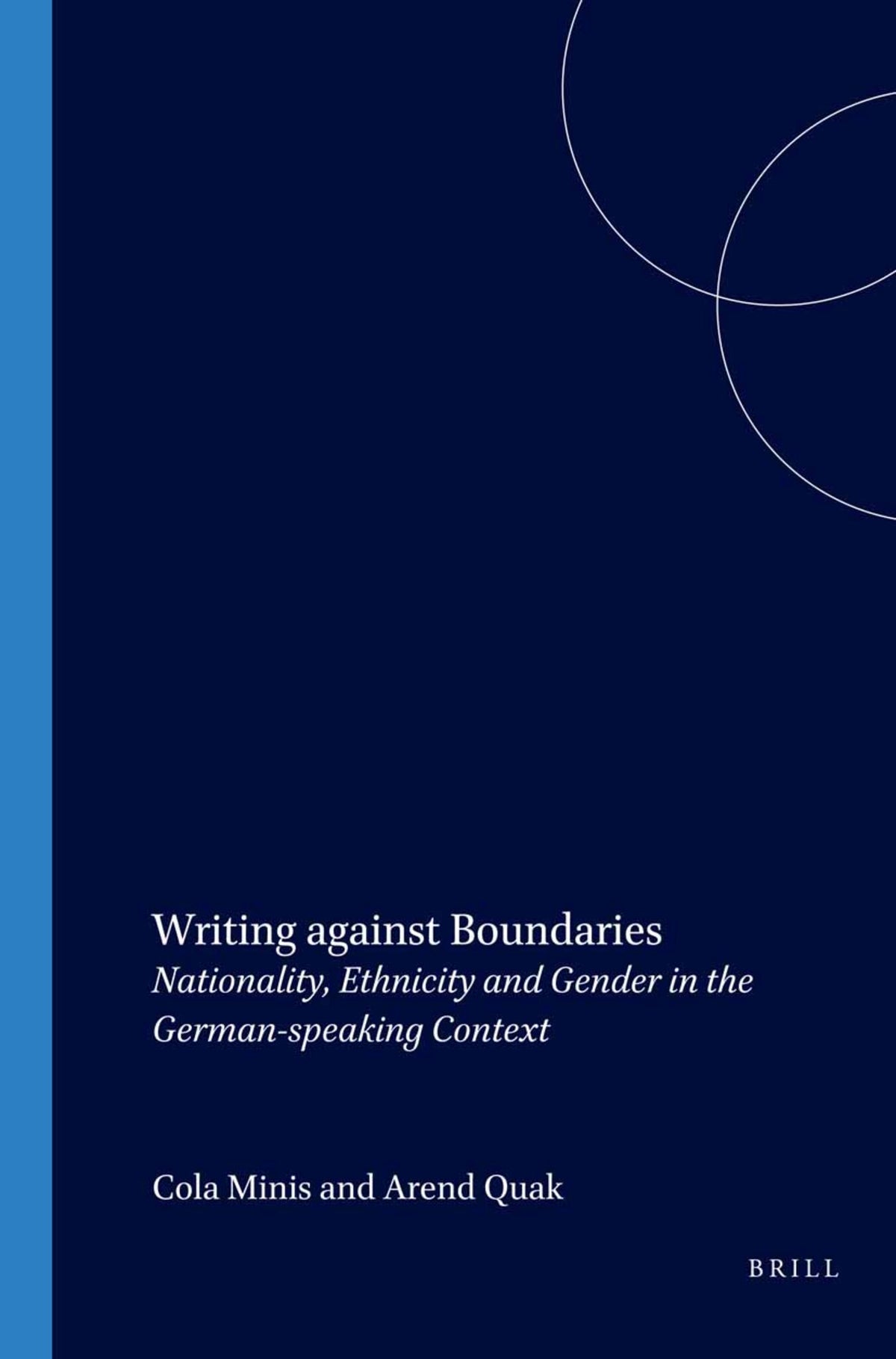 Cover image for Writing against Boundaries ISBN 9789042010260