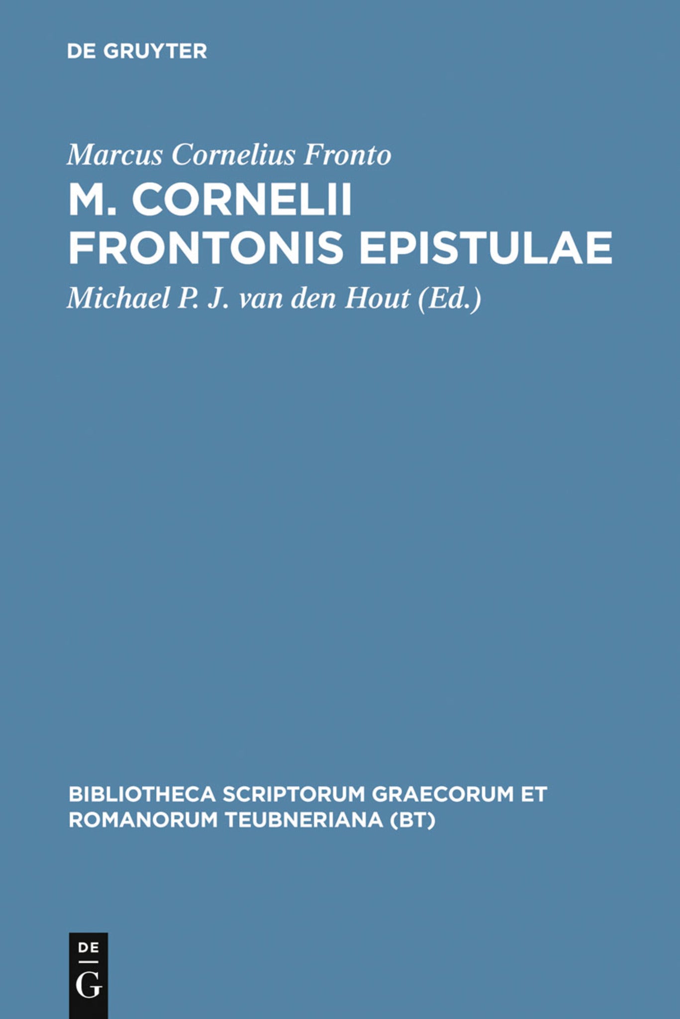 Cover image for M. Cornelii Frontonis epistulae ISBN 9783598712272