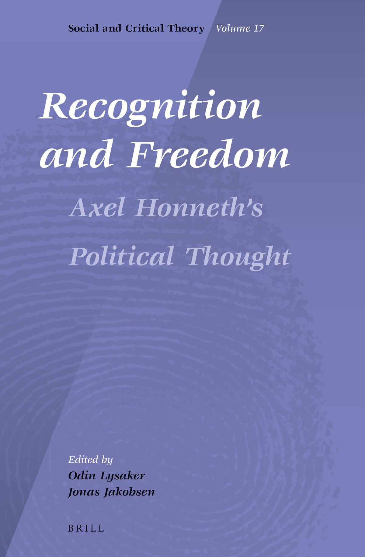 Cover image for Recognition and Freedom ISBN 9789004287334