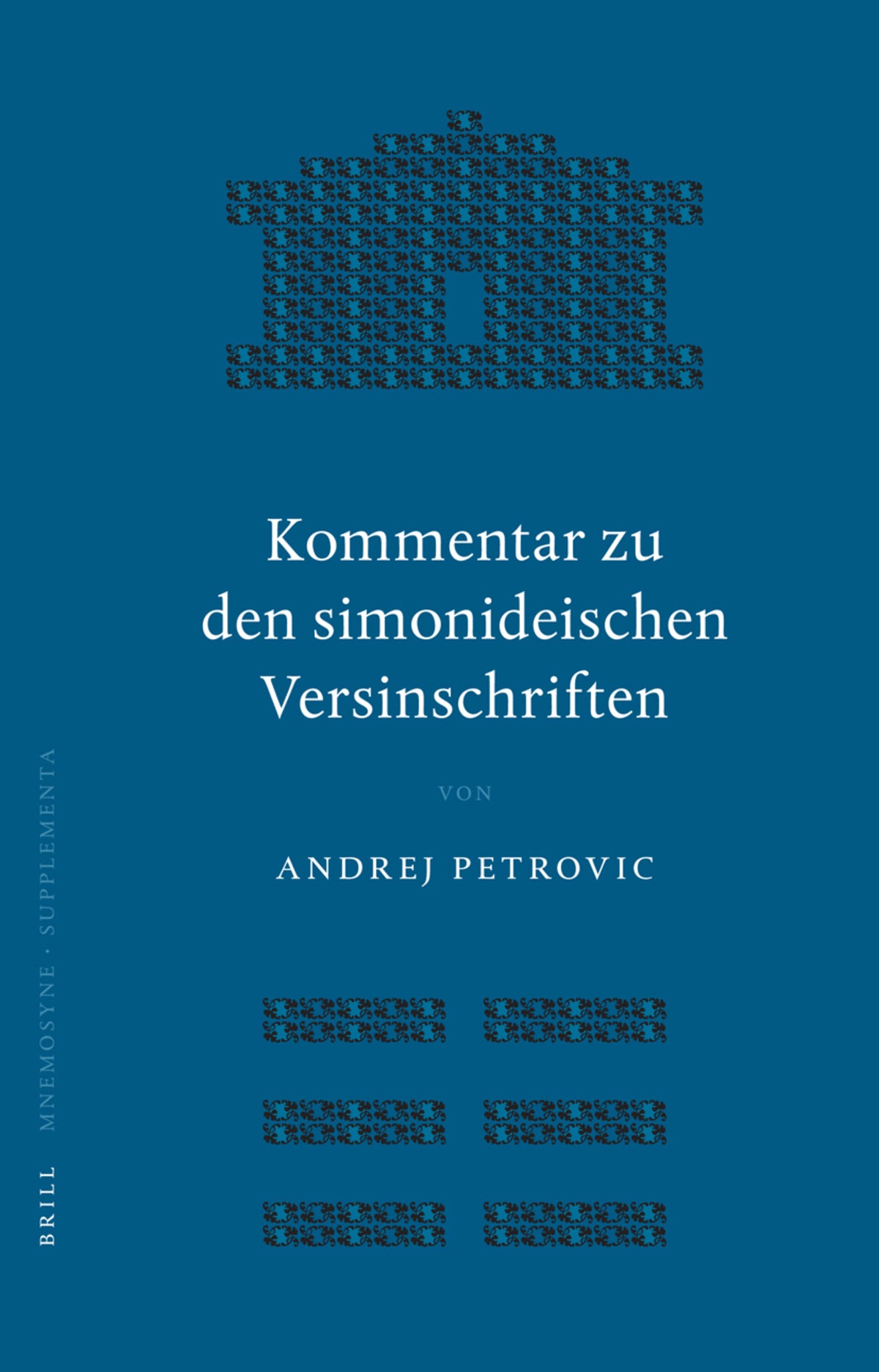 Cover image for Kommentar zu den simonideischen Versinschriften ISBN 9789004151536
