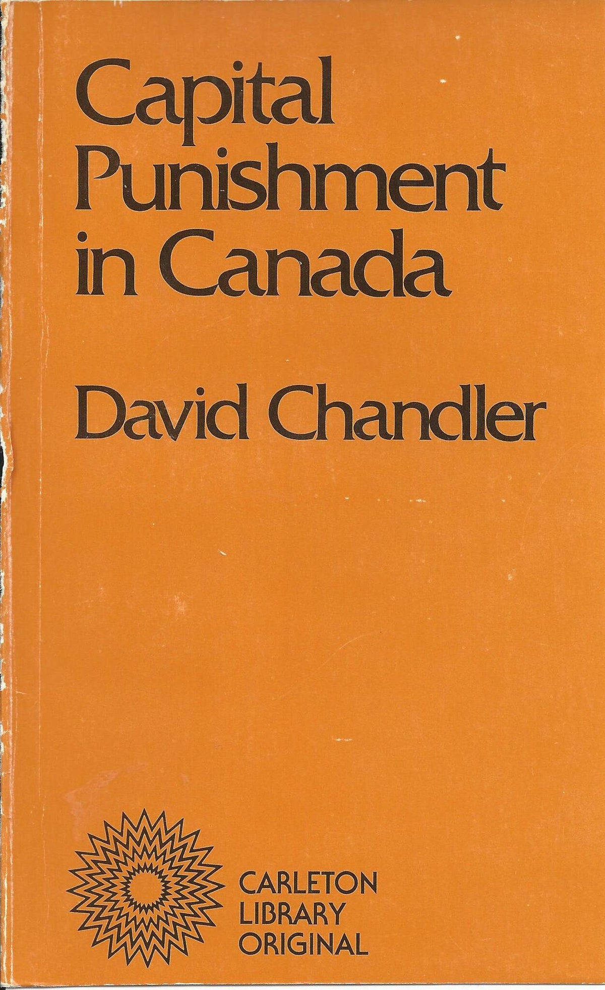 Cover image for Capital Punishment in Canada ISBN 9780773591585