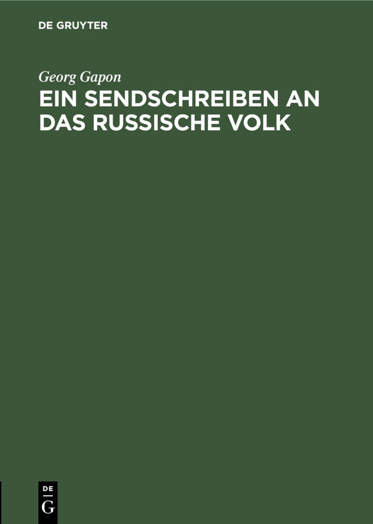 Ein Sendschreiben an das russische Volk