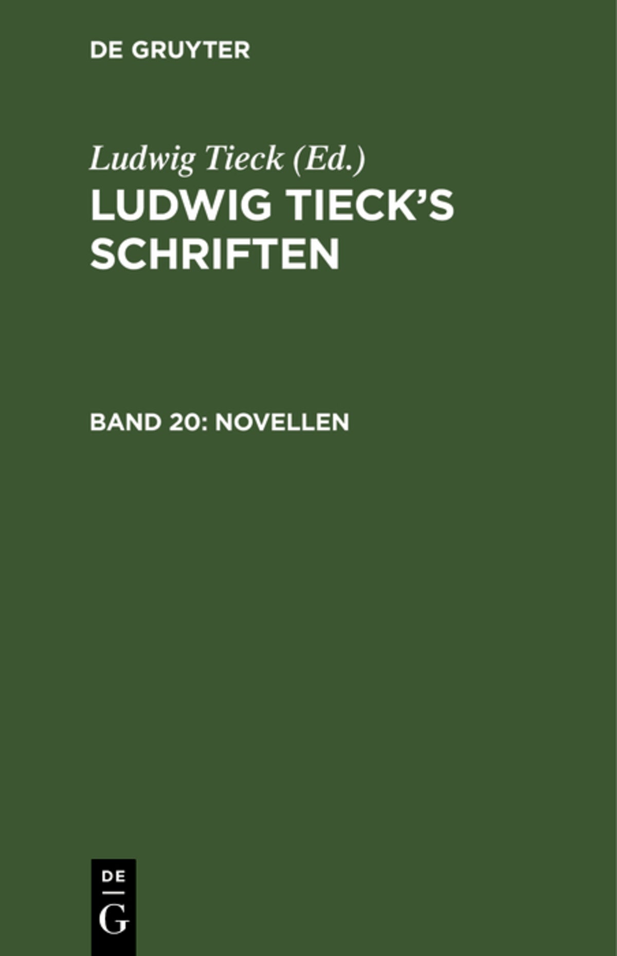 Cover image for Novellen ISBN 9783111195131