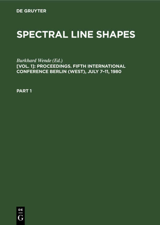 Proceedings. Fifth International Conference Berlin (West), July 7–11, 1980