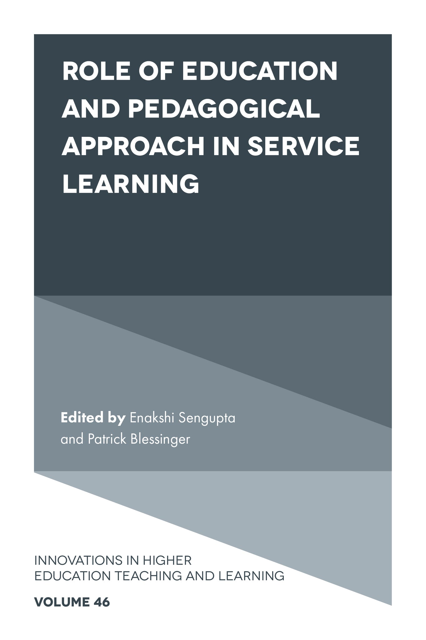 Cover image for Role of Education and Pedagogical Approach in Service Learning ISBN 9781800711891