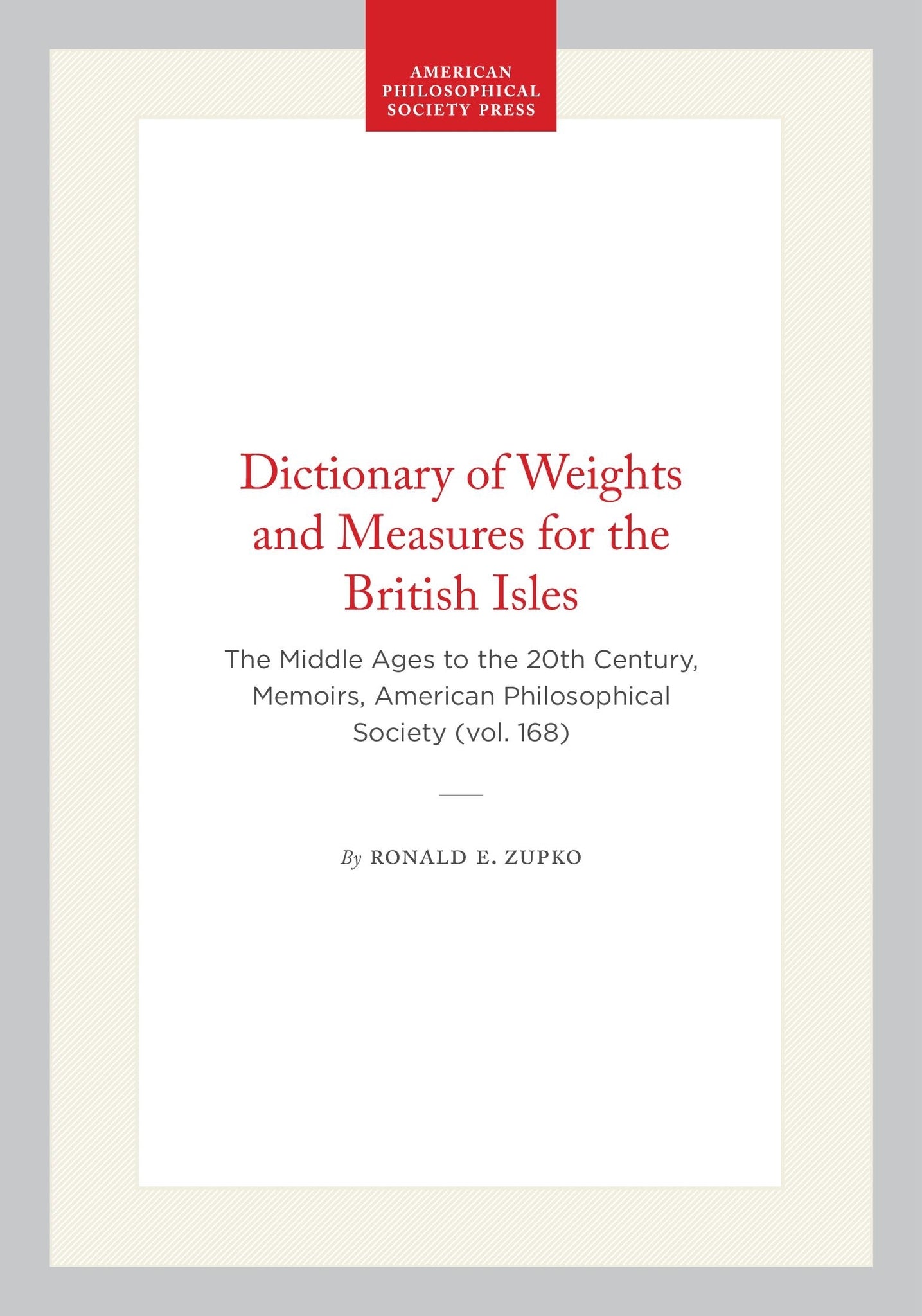 Dictionary of Weights and Measures for the British Isles
