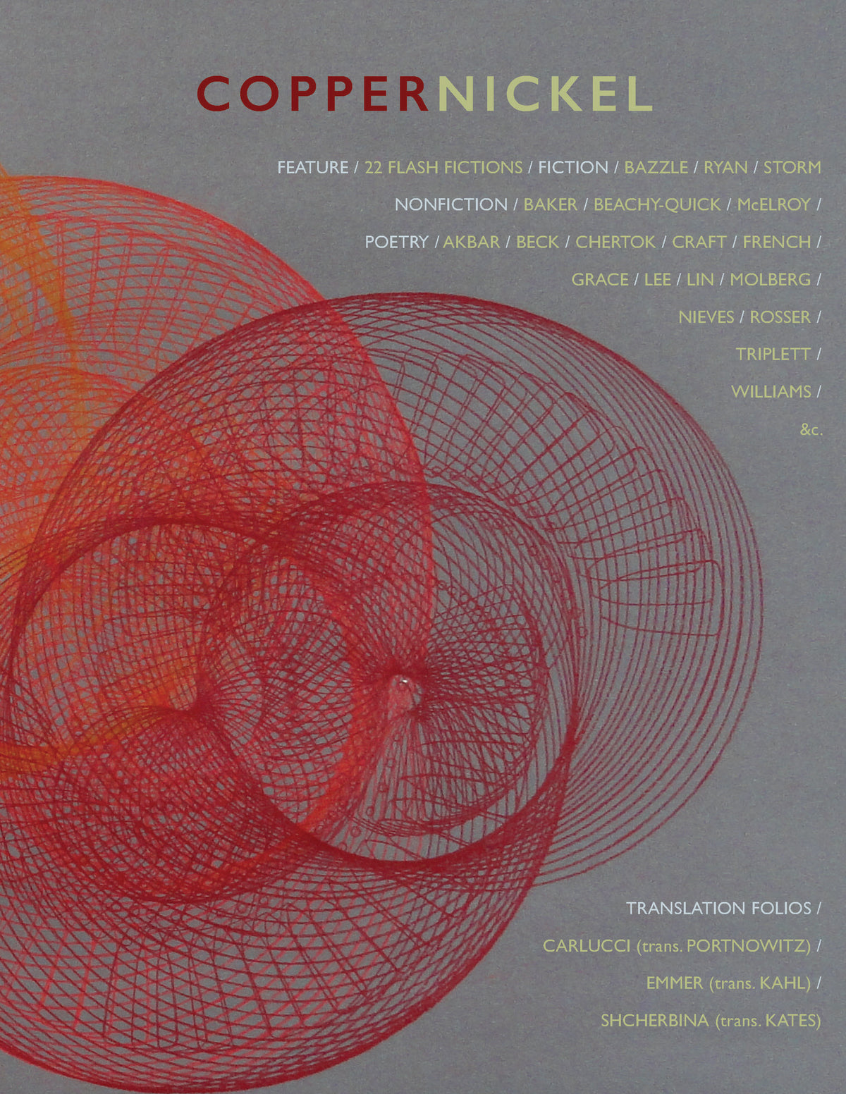 Cover image for Copper Nickel ISBN 9780986247040