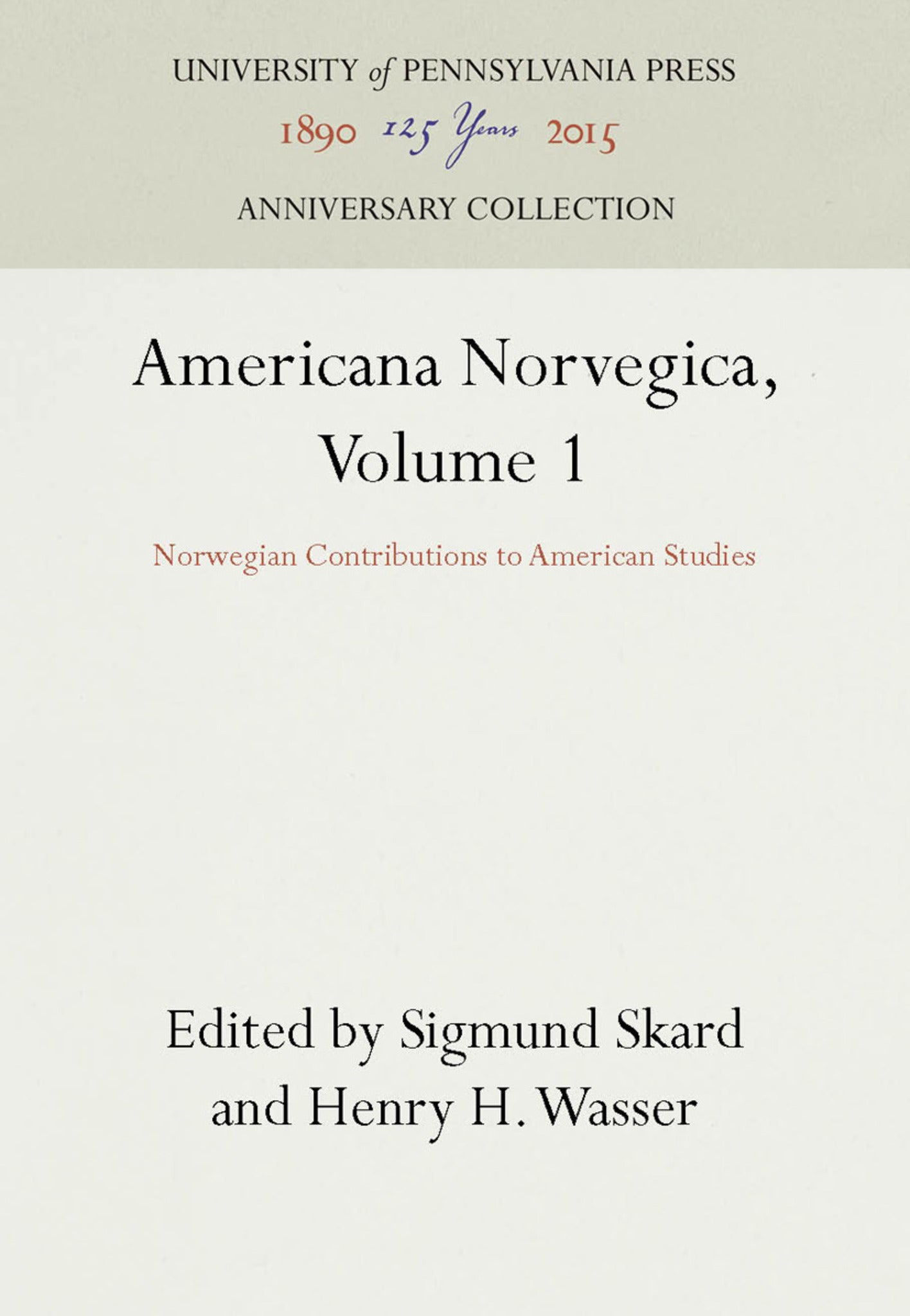 Cover image for Americana Norvegica, Volume 1 ISBN 9781512806939