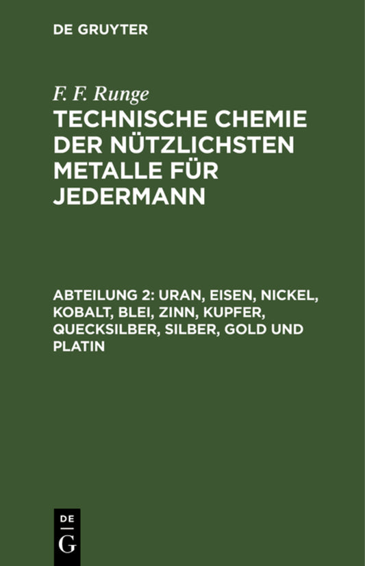 Uran, Eisen, Nickel, Kobalt, Blei, Zinn, Kupfer, Quecksilber, Silber, Gold und Platin