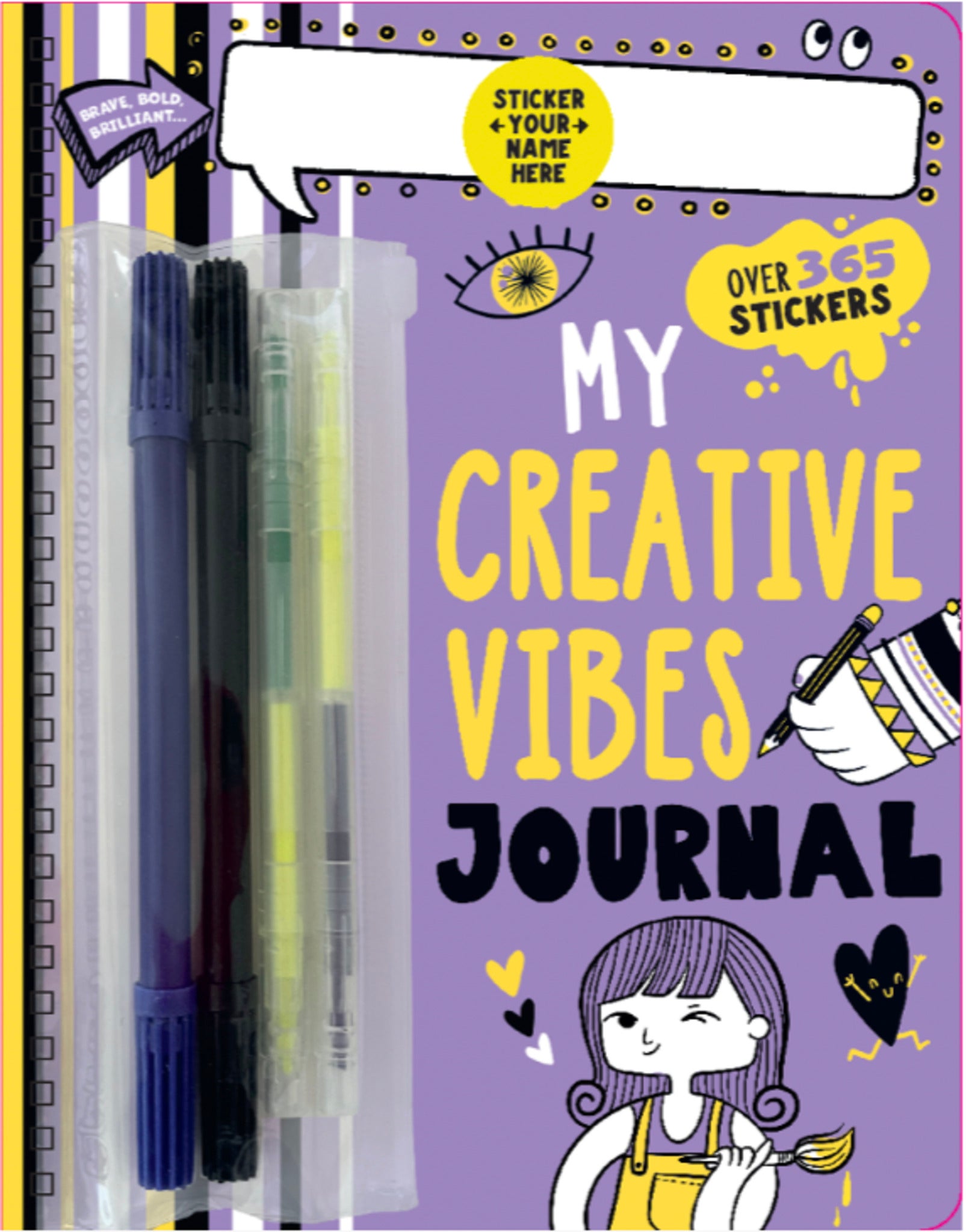 Personalized Journals Brush It Off: My Creative Vibes Journal