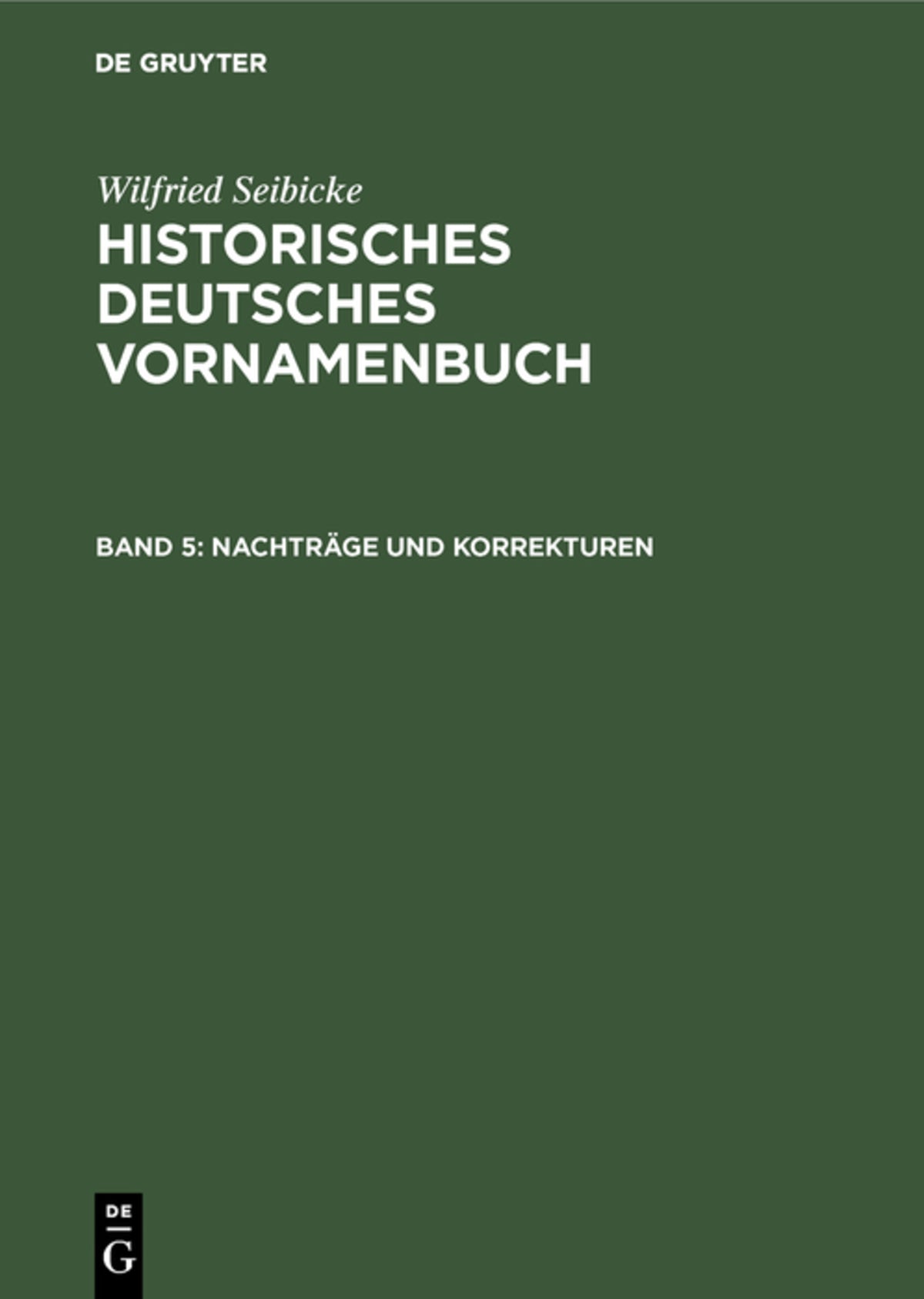 Cover image for Nachträge und Korrekturen ISBN 9783110194586
