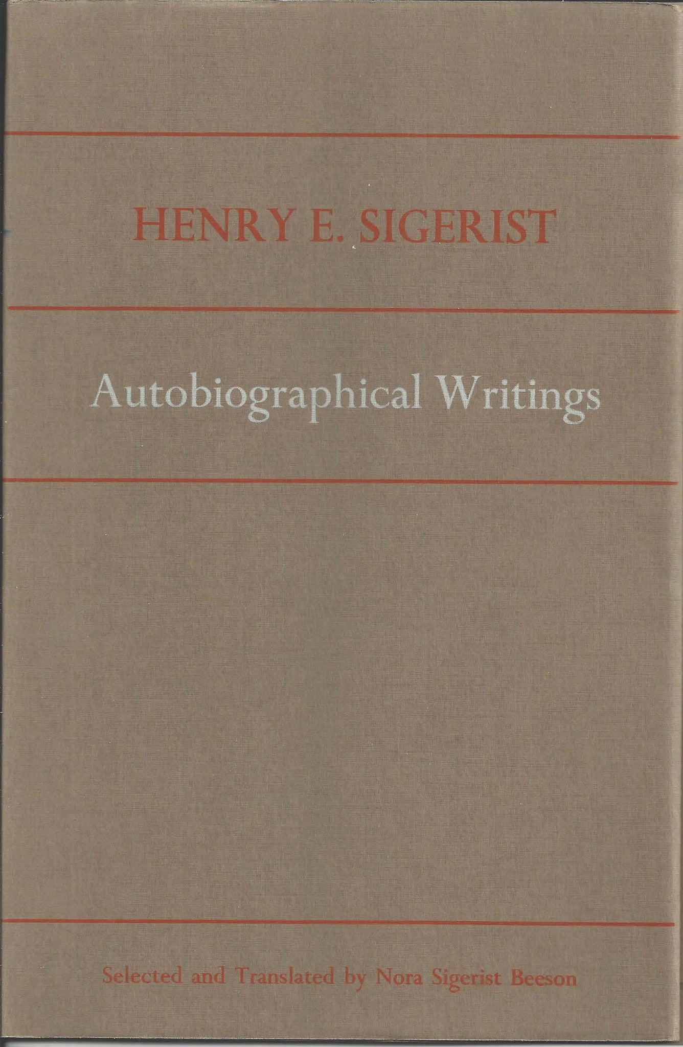 Autobiographical Writings