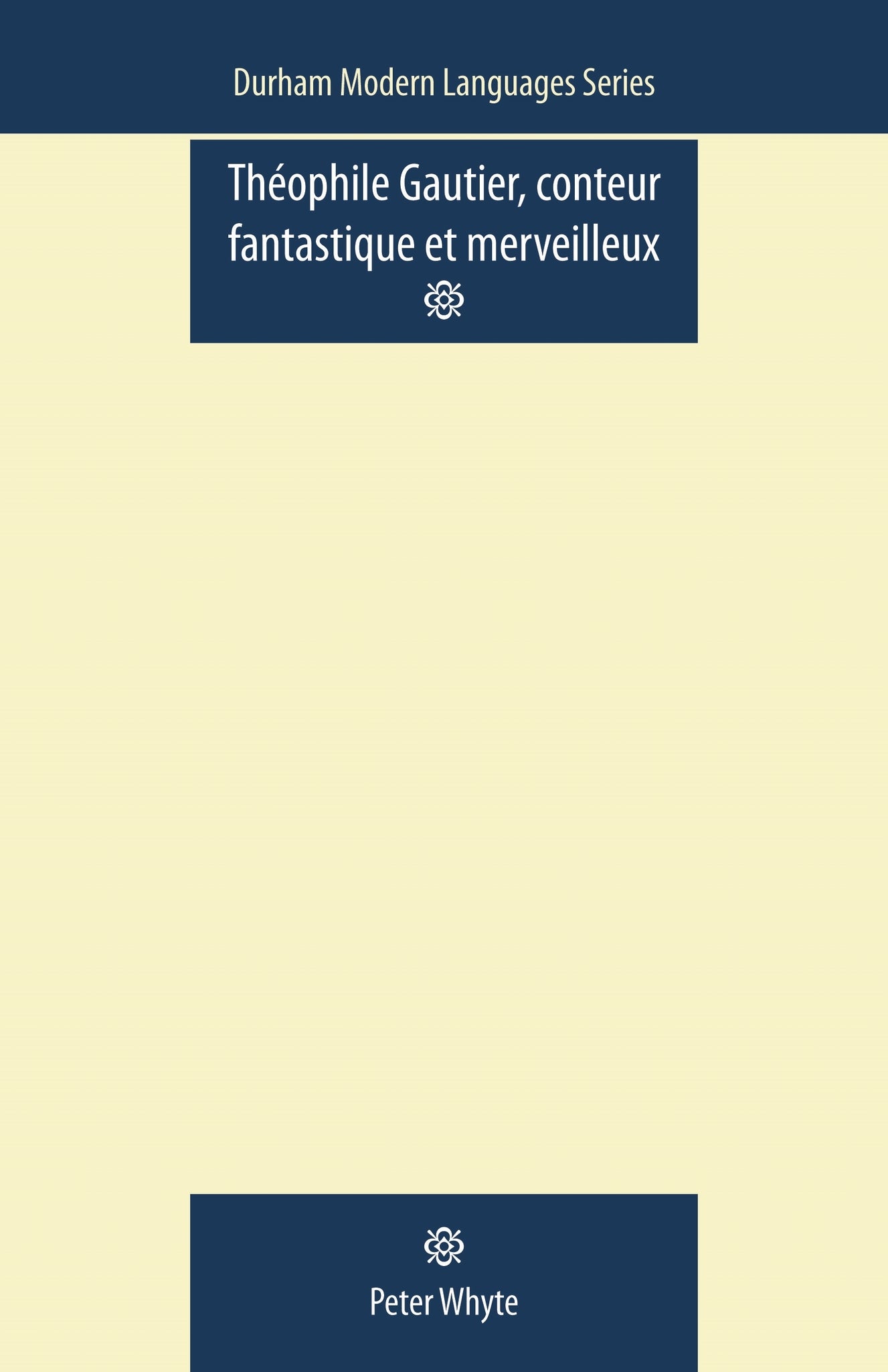 Cover image for Theophile Gautier, Conteur Fantastique et Merveilleux ISBN 9780719085895