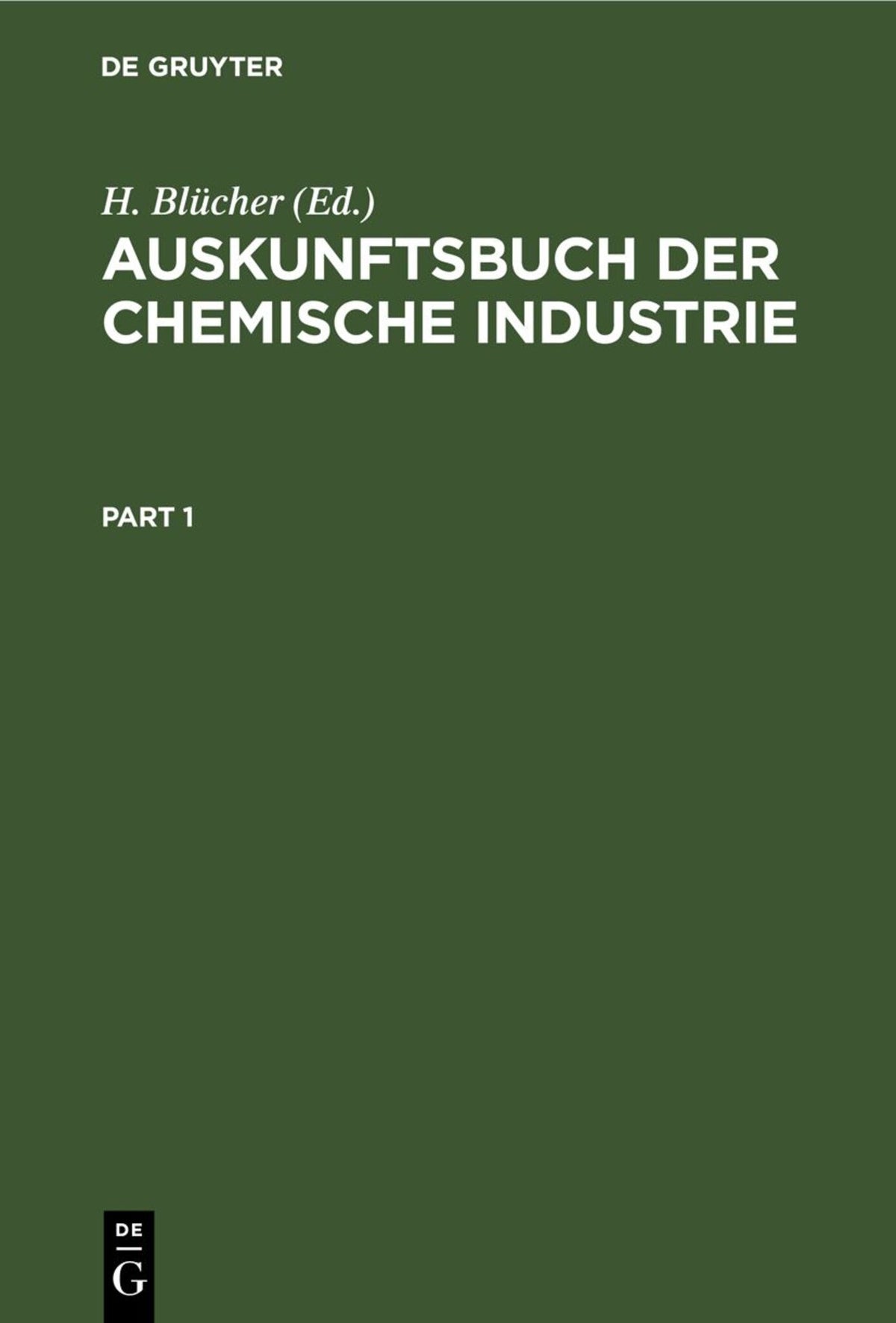 Auskunftsbuch der chemische Industrie