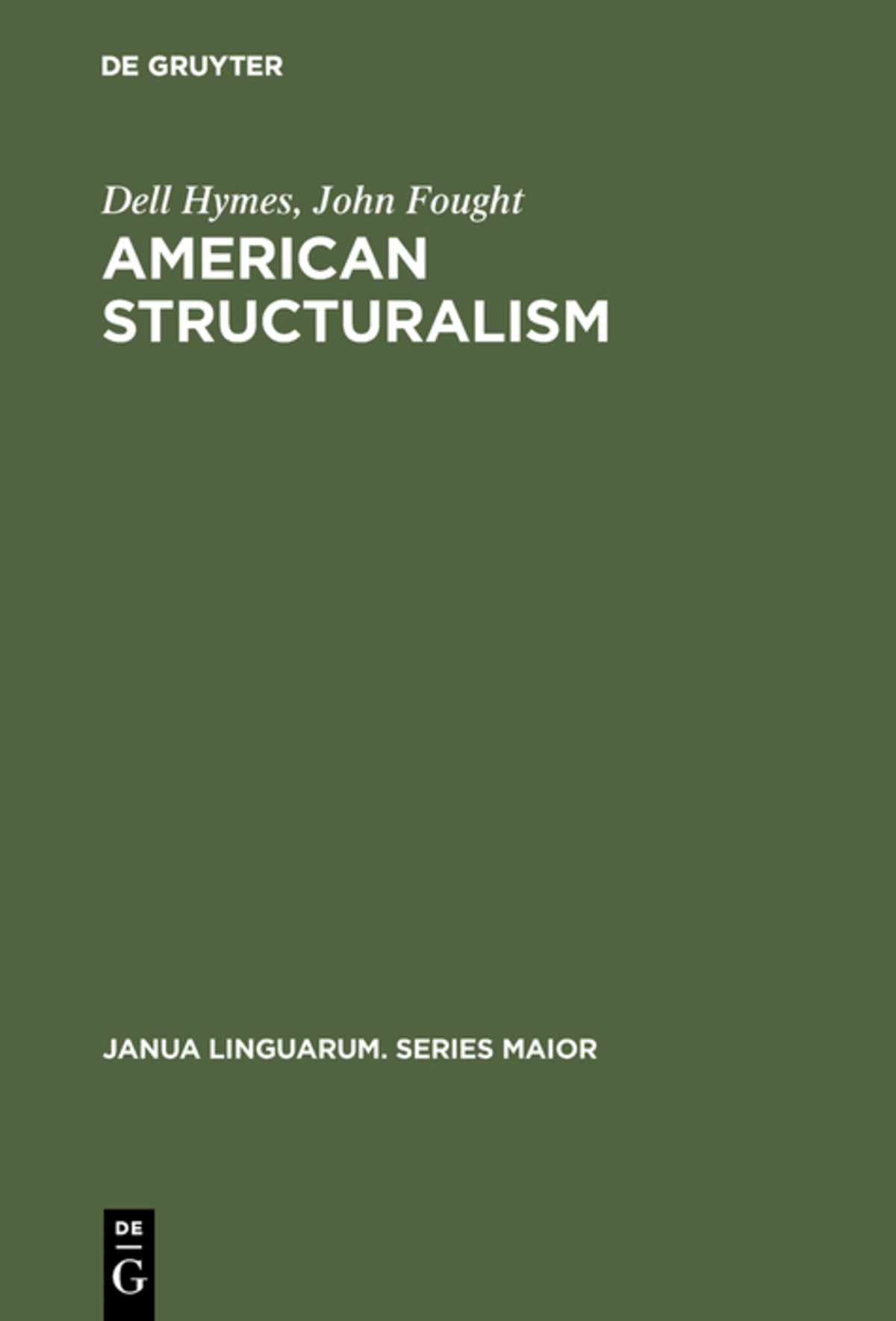 Cover image for American Structuralism ISBN 9789027932280