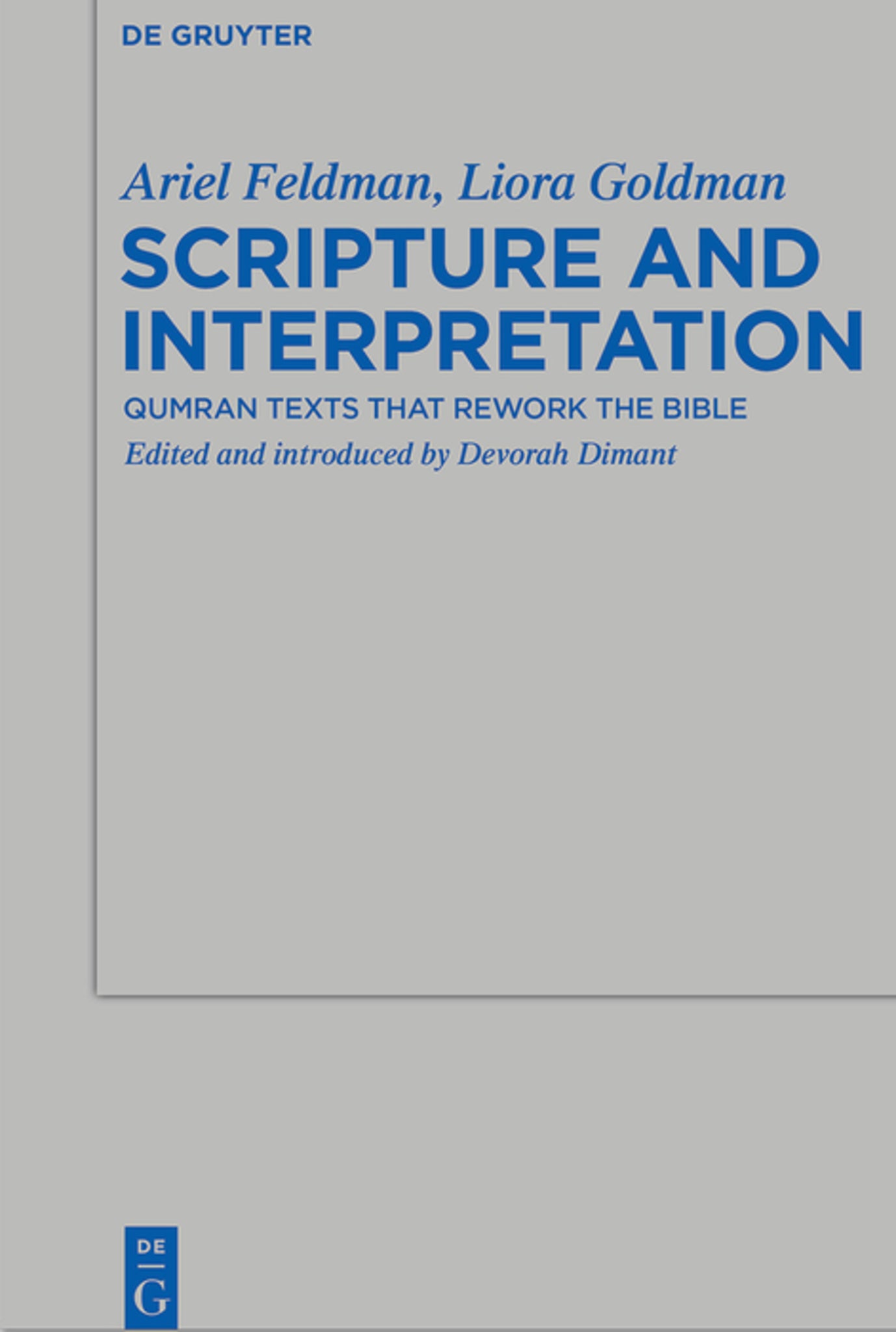 Cover image for Scripture and Interpretation ISBN 9783110302981