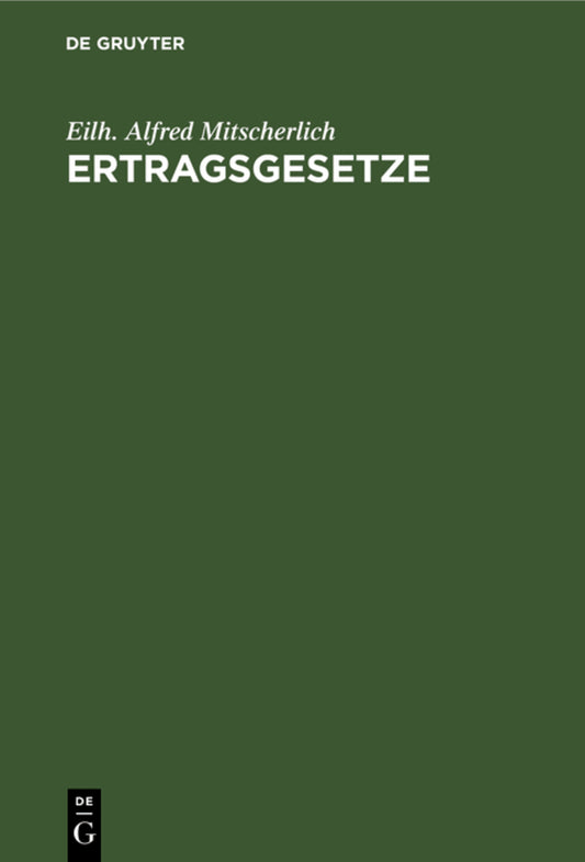 Ertragsgesetze