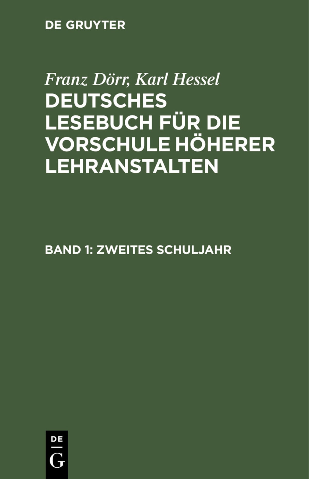 Cover image for Zweites Schuljahr ISBN 9783112365472
