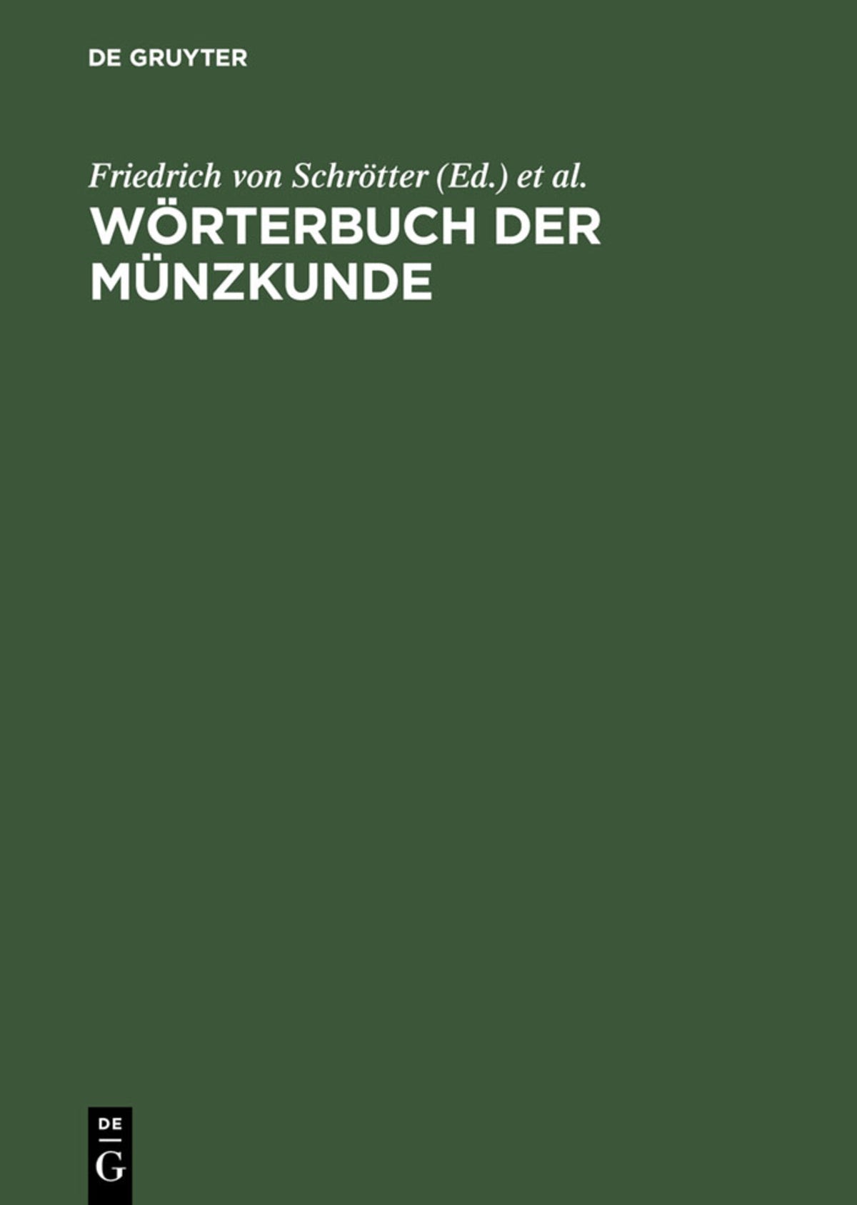 Wörterbuch der Münzkunde