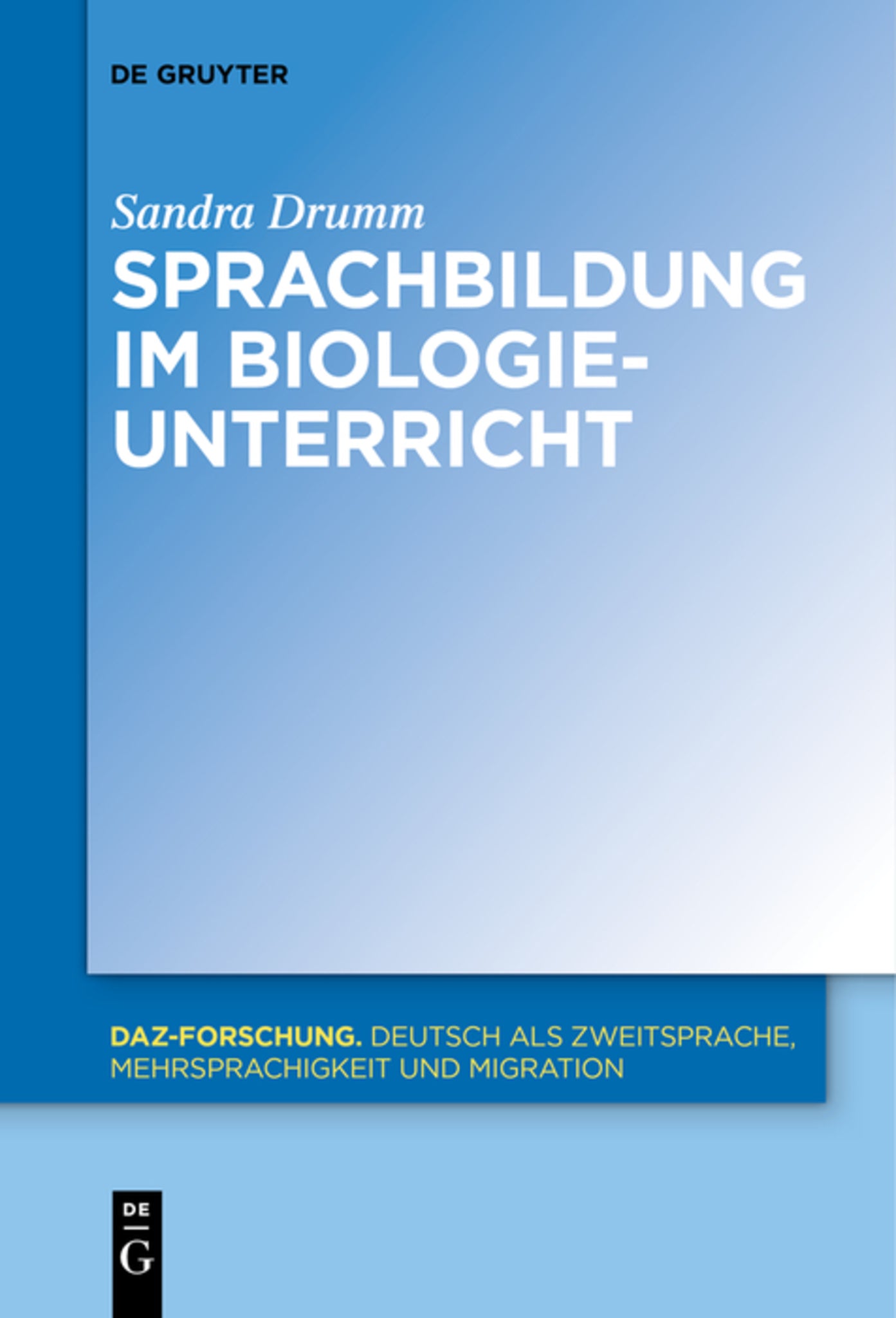 Cover image for Sprachbildung im Biologieunterricht ISBN 9783110578850