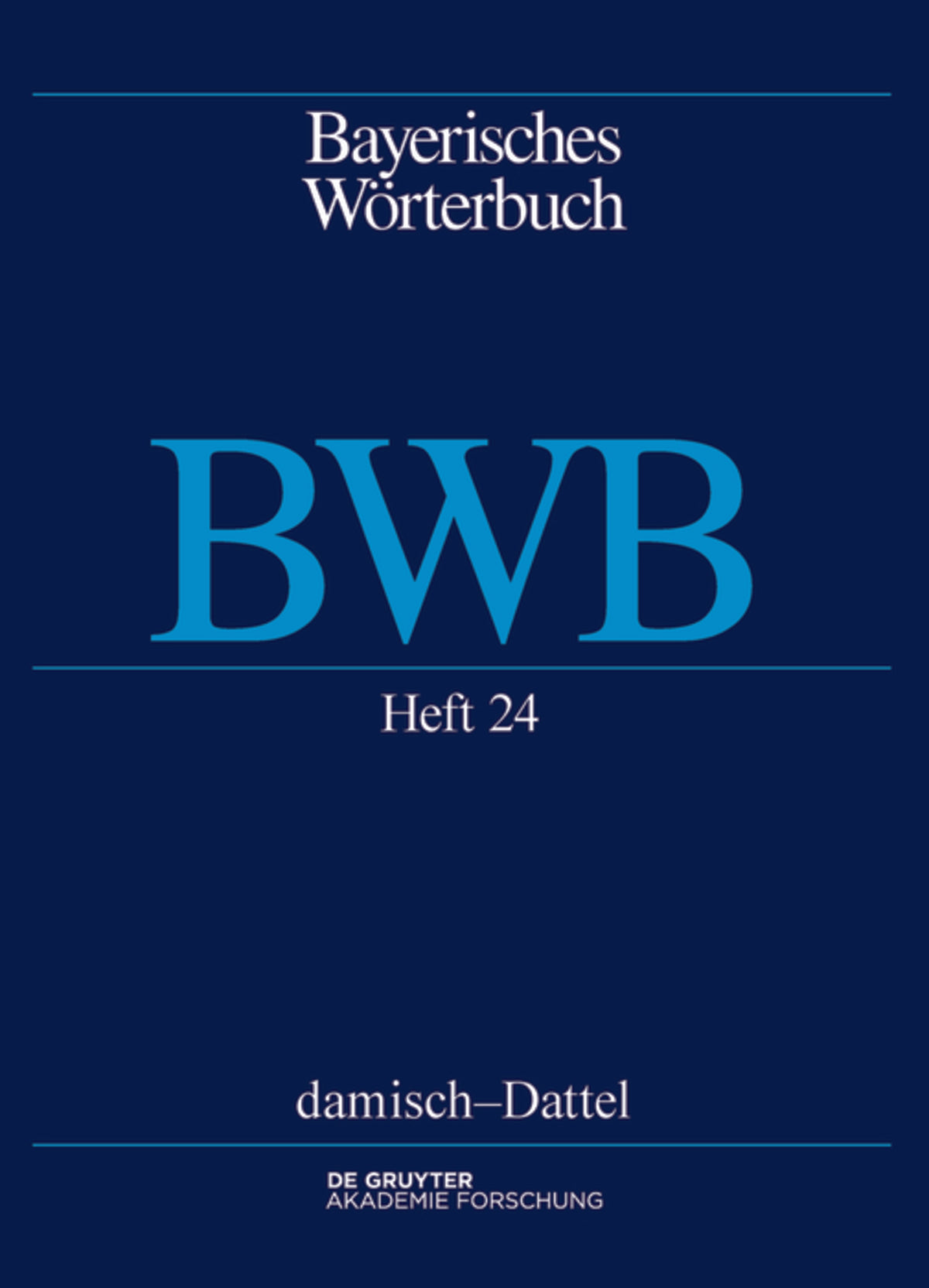 Cover image for damisch – Dattel ISBN 9783110522839