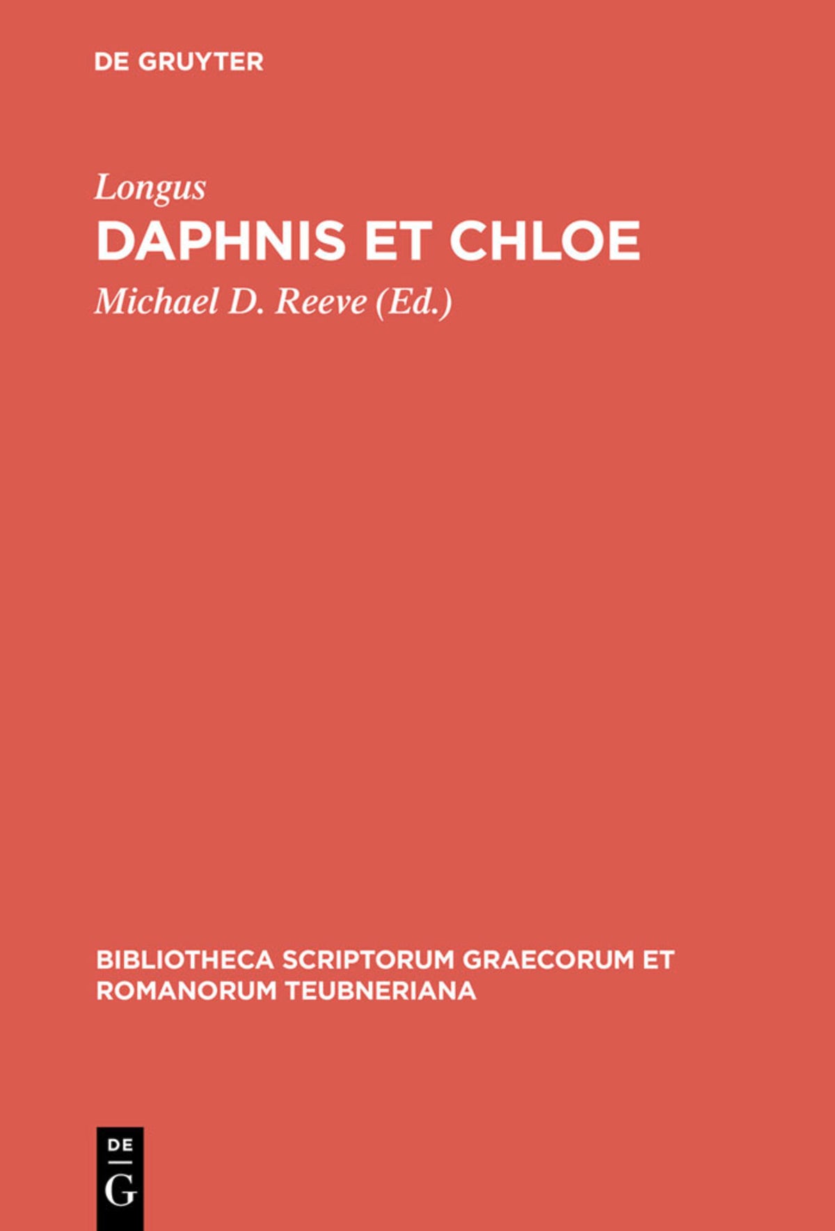 Cover image for Daphnis et Chloe ISBN 9783598719325