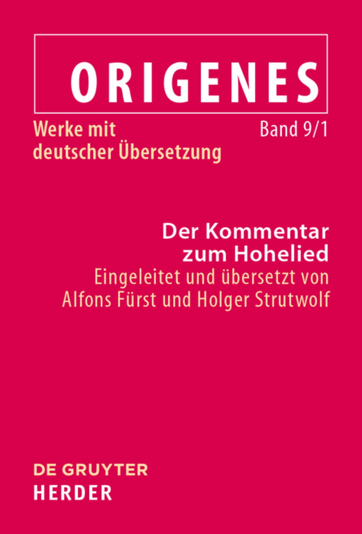 Cover image for Der Kommentar zum Hohelied ISBN 9783110442557