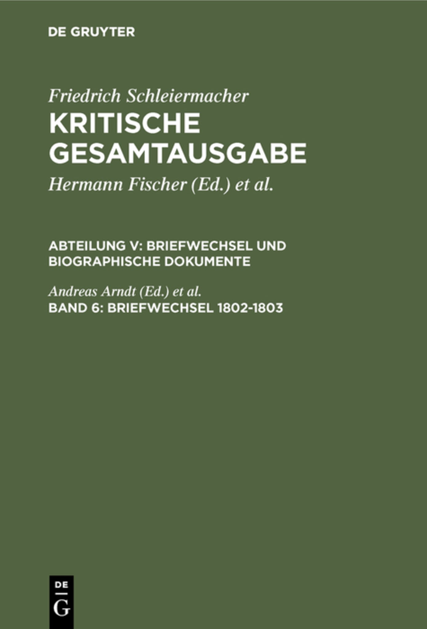 Briefwechsel 1802-1803