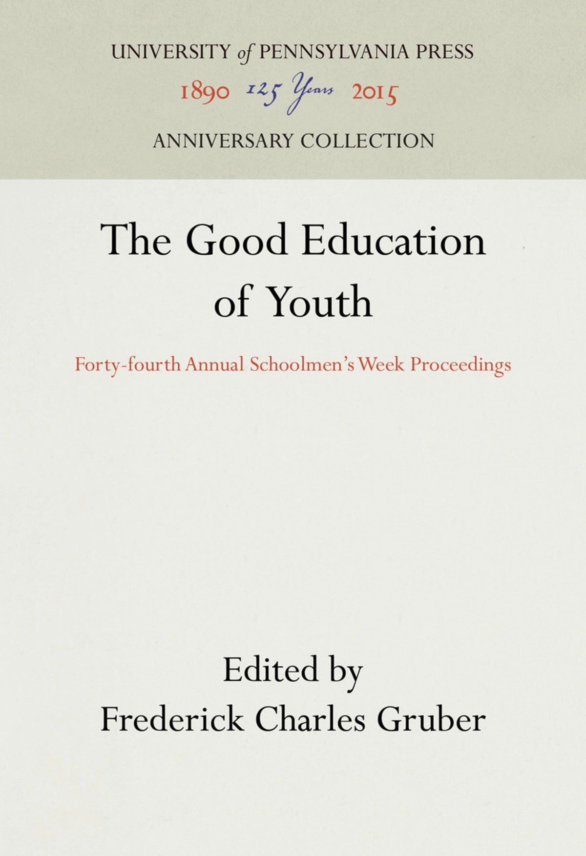 The Good Education of Youth
