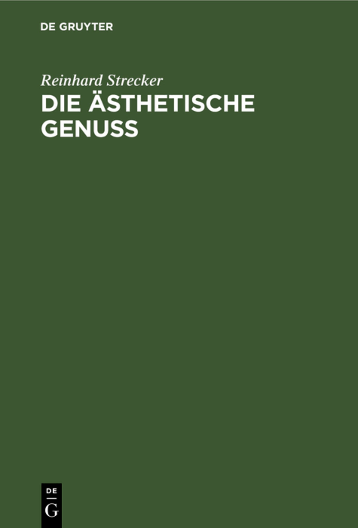 Die ästhetische Genuss