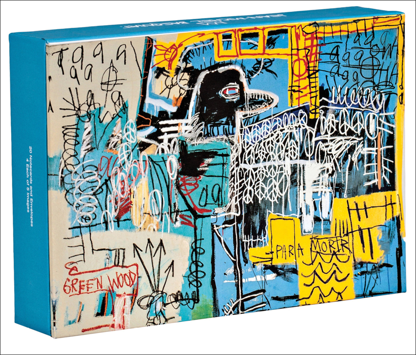 teNeues - FlipTop: Jean-Michel Basquiat Notecards, 20 Full Color Notecards, 20 Classic White Envelopes, Keepsake Box, FlipTop Magnet Enclosure, The New Abnormal, The Strokes, Basquiat