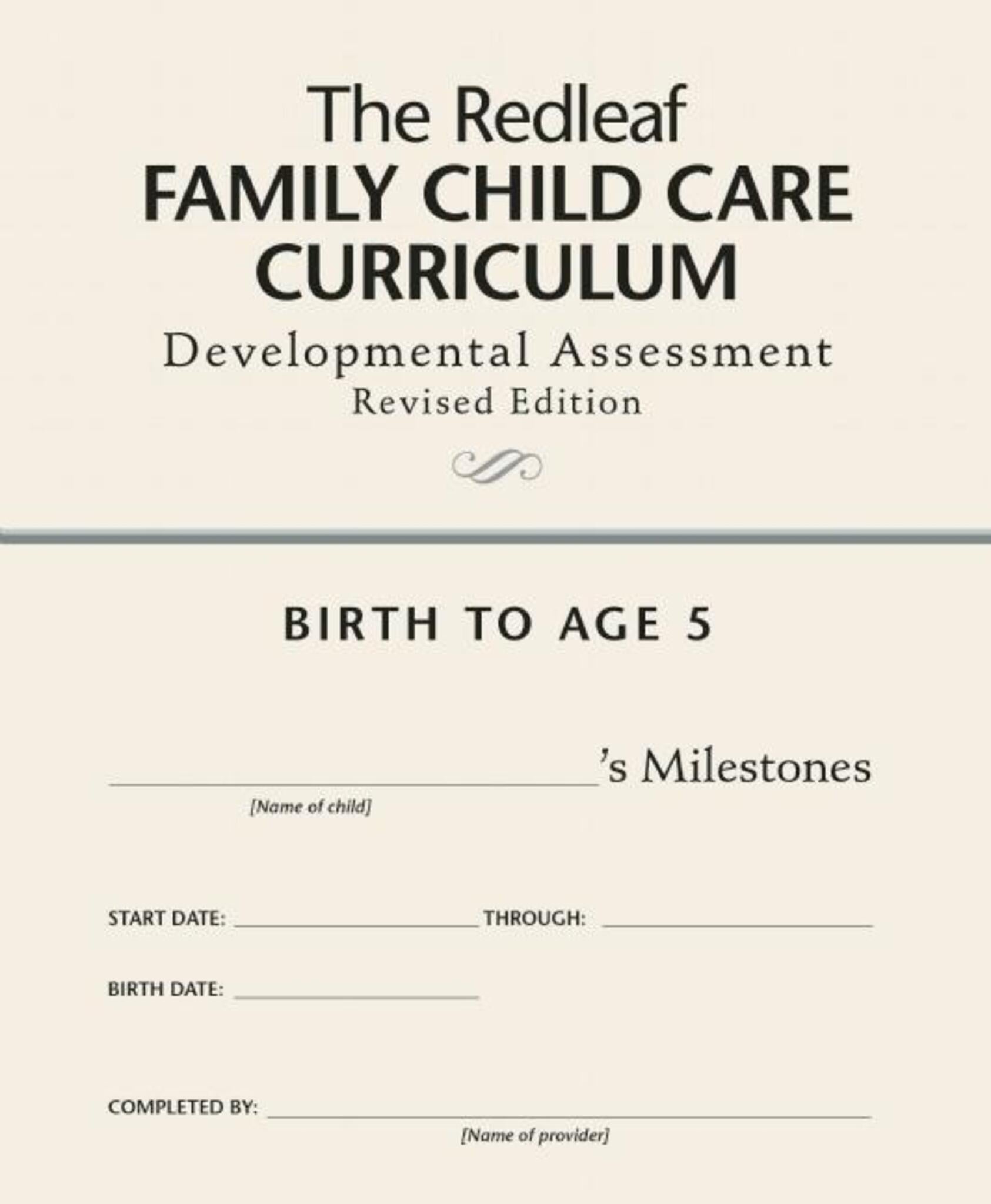 The Redleaf Family Child Care Curriculum Developmental Assessment [10-pack]