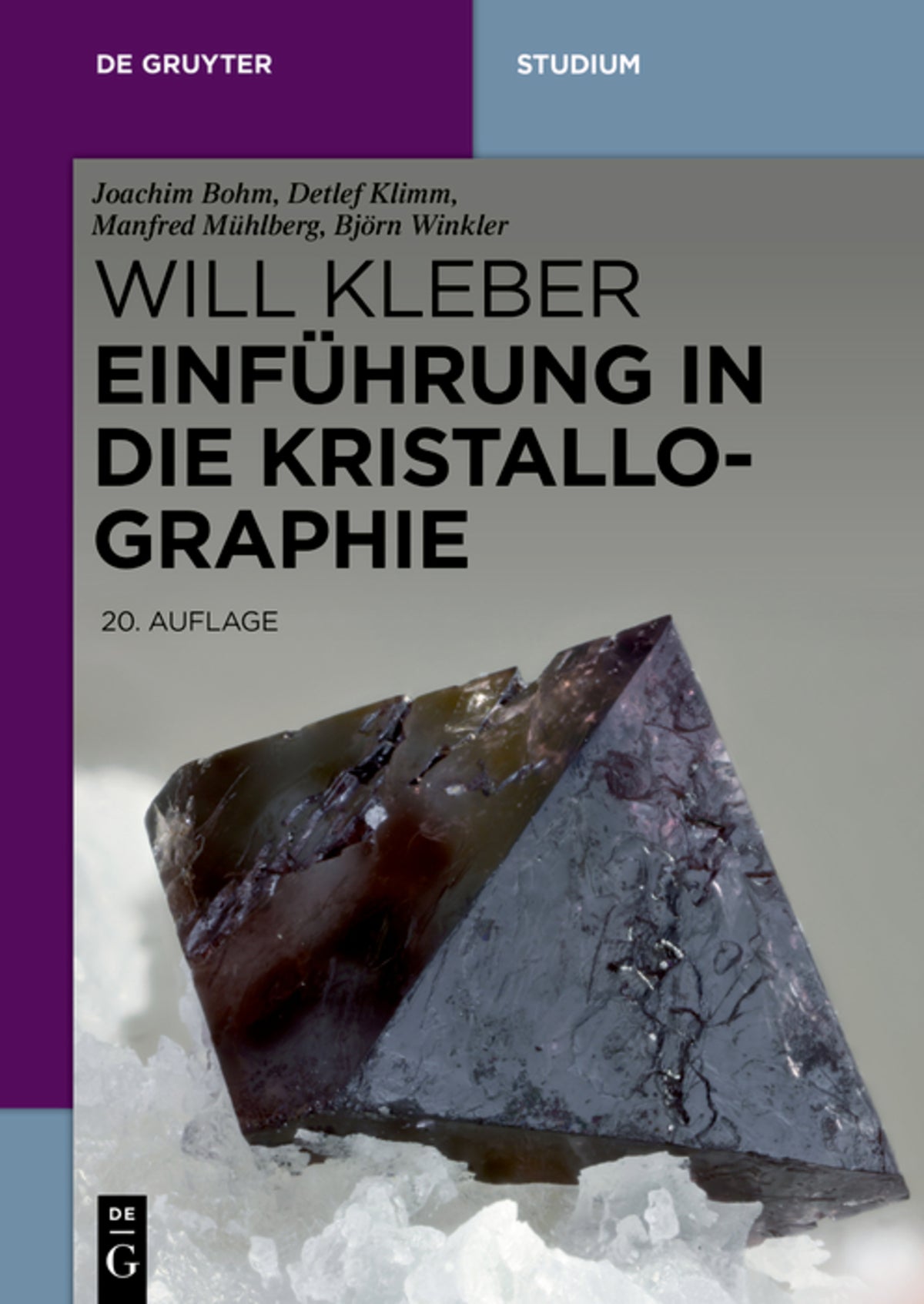Cover image for Einführung in die Kristallographie ISBN 9783110460230