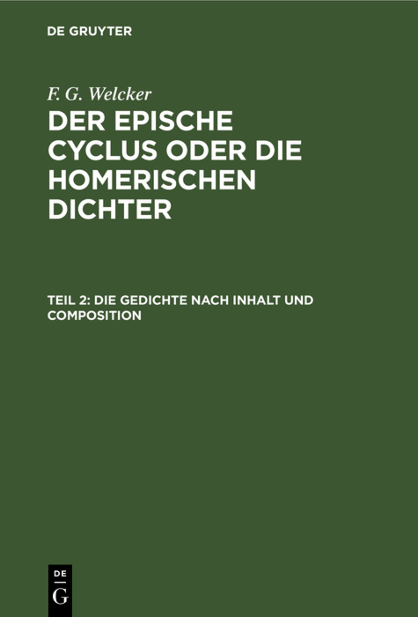 Die Gedichte nach Inhalt und Composition