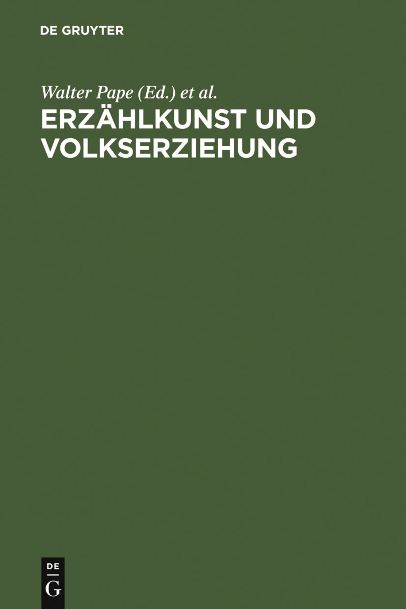 Erzählkunst und Volkserziehung