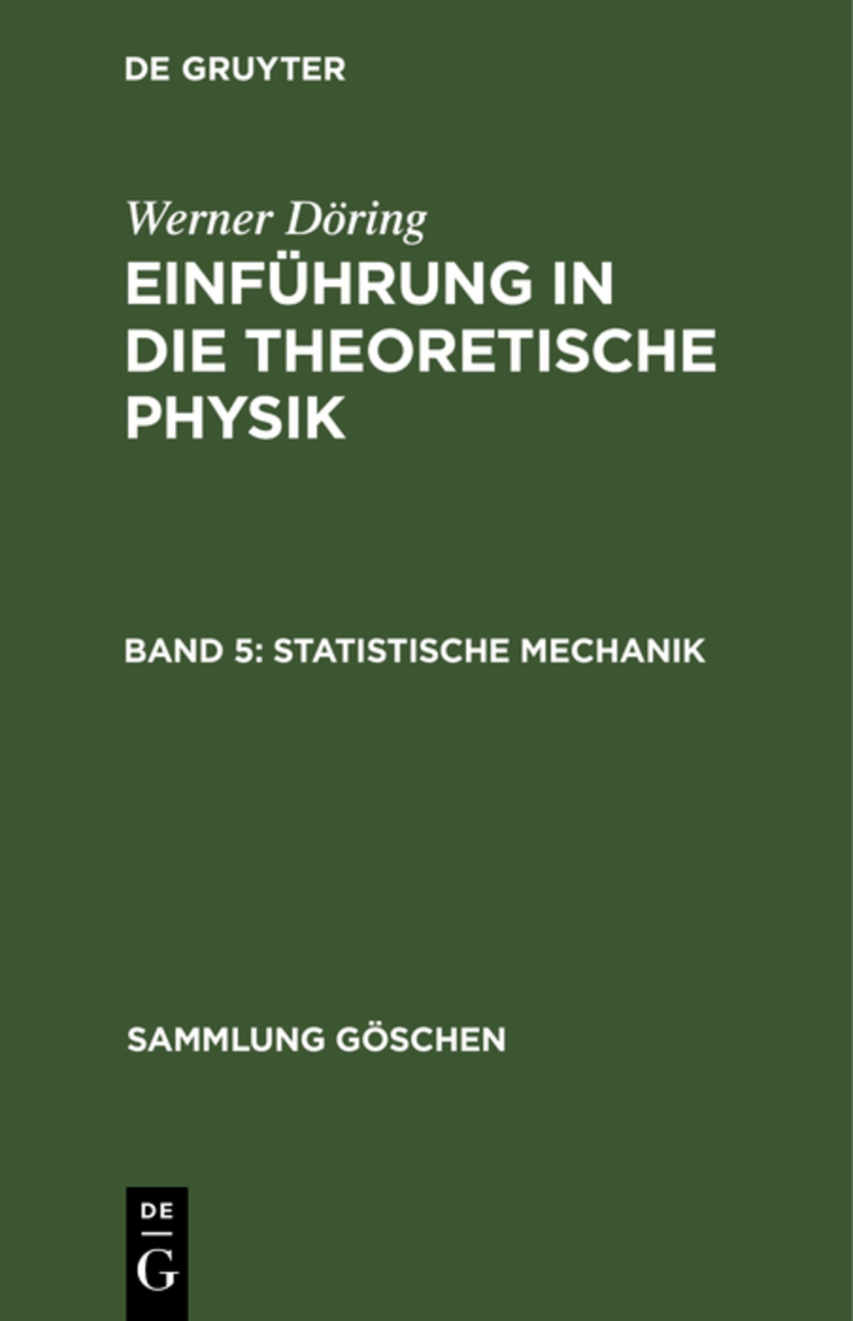 Cover image for Statistische Mechanik ISBN 9783111021324