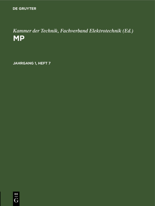 MP. Jahrgang 1, Heft 7