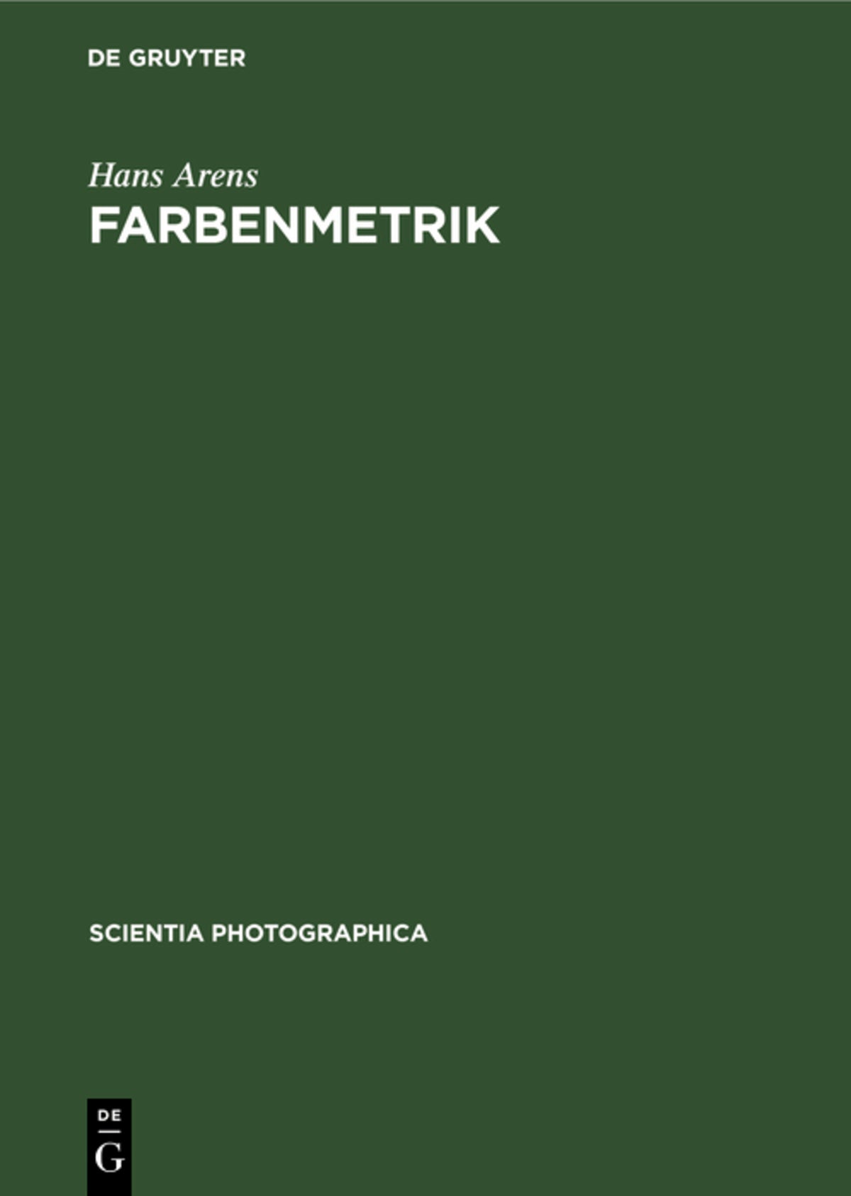 Cover image for Farbenmetrik ISBN 9783112576519
