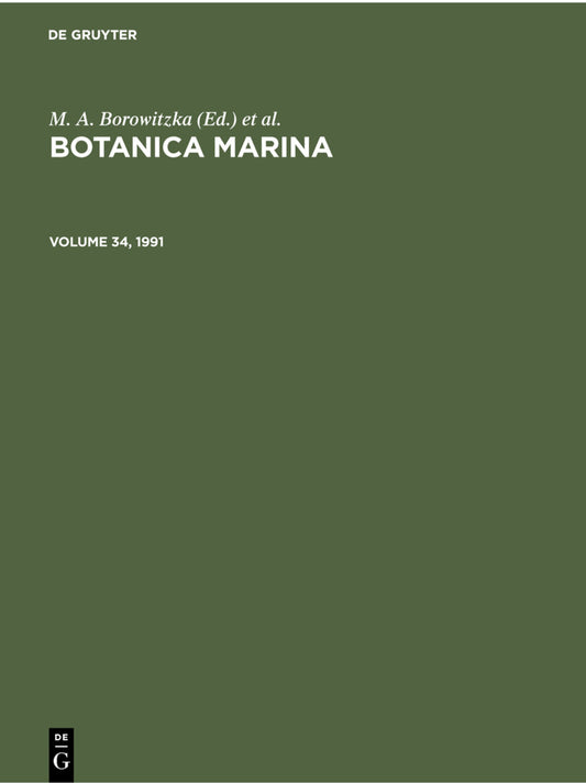 Botanica Marina. Volume 34, 1991
