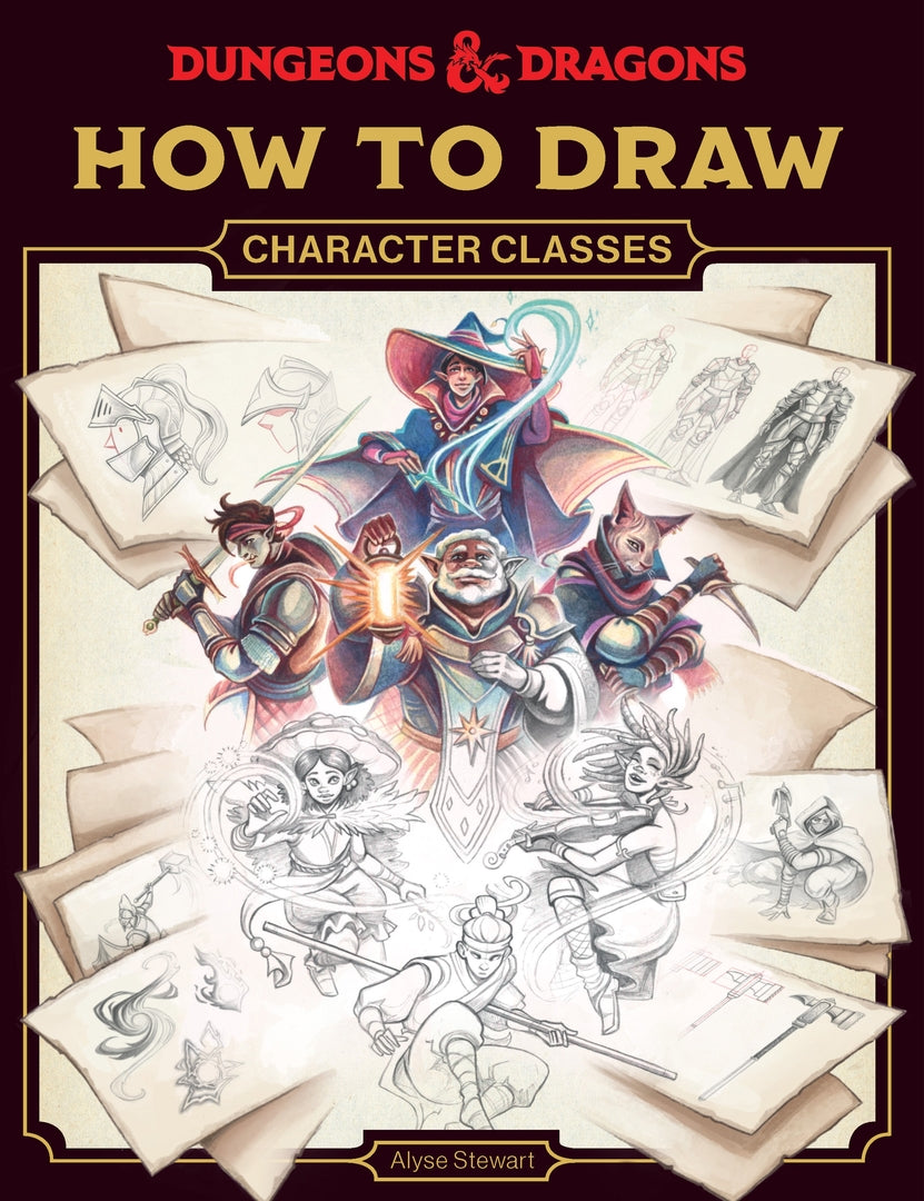 Cover image for Dungeons & Dragons How to Draw Character Classes ISBN 9781446316917